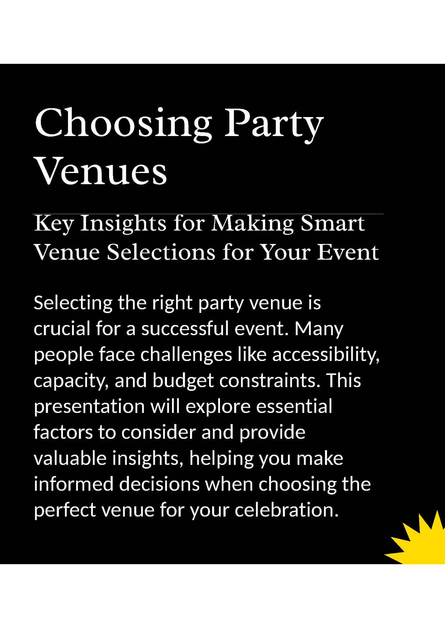 Choosing Party