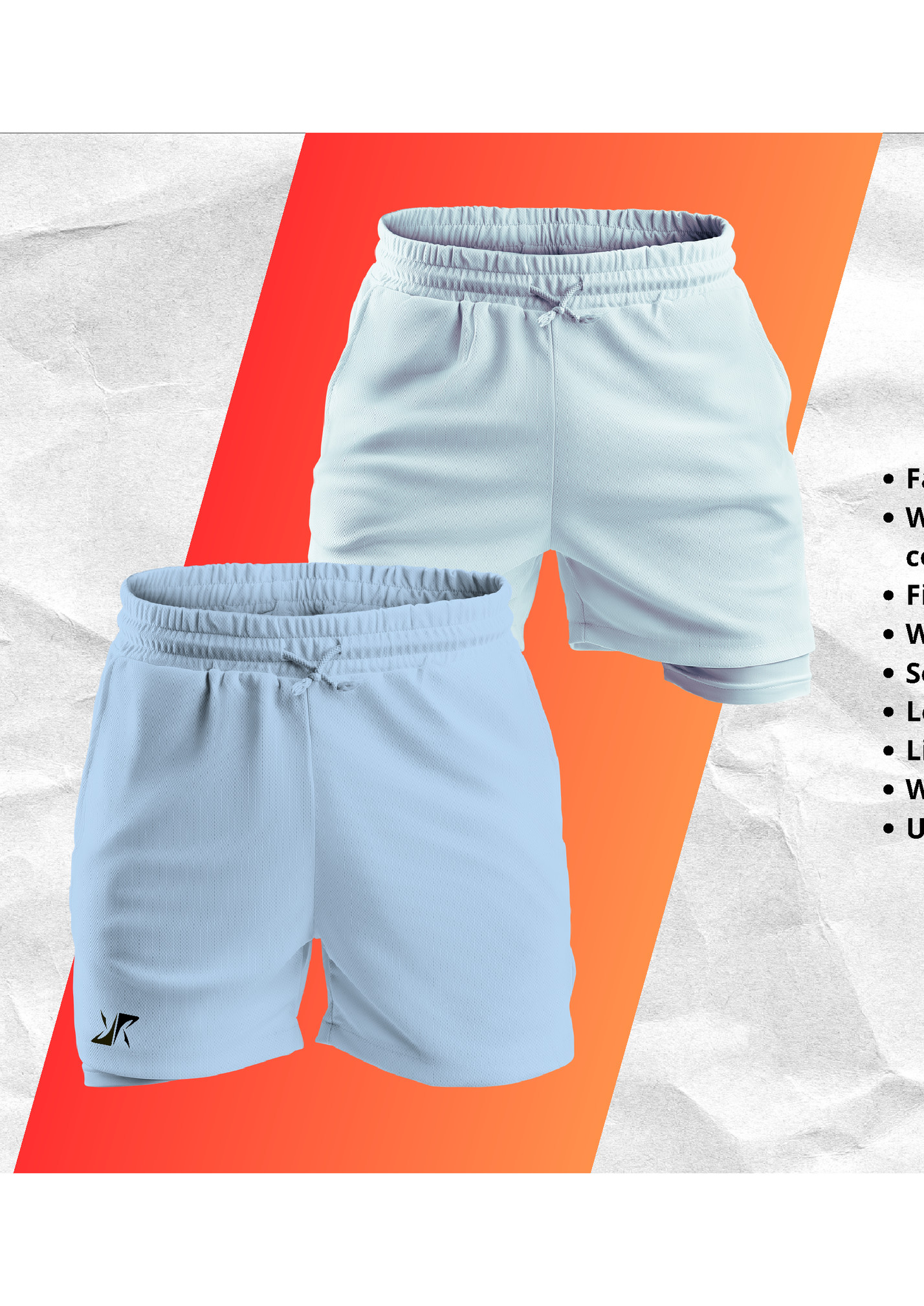 Fabric: 100% breathable polyester, lightweight and quick-drying