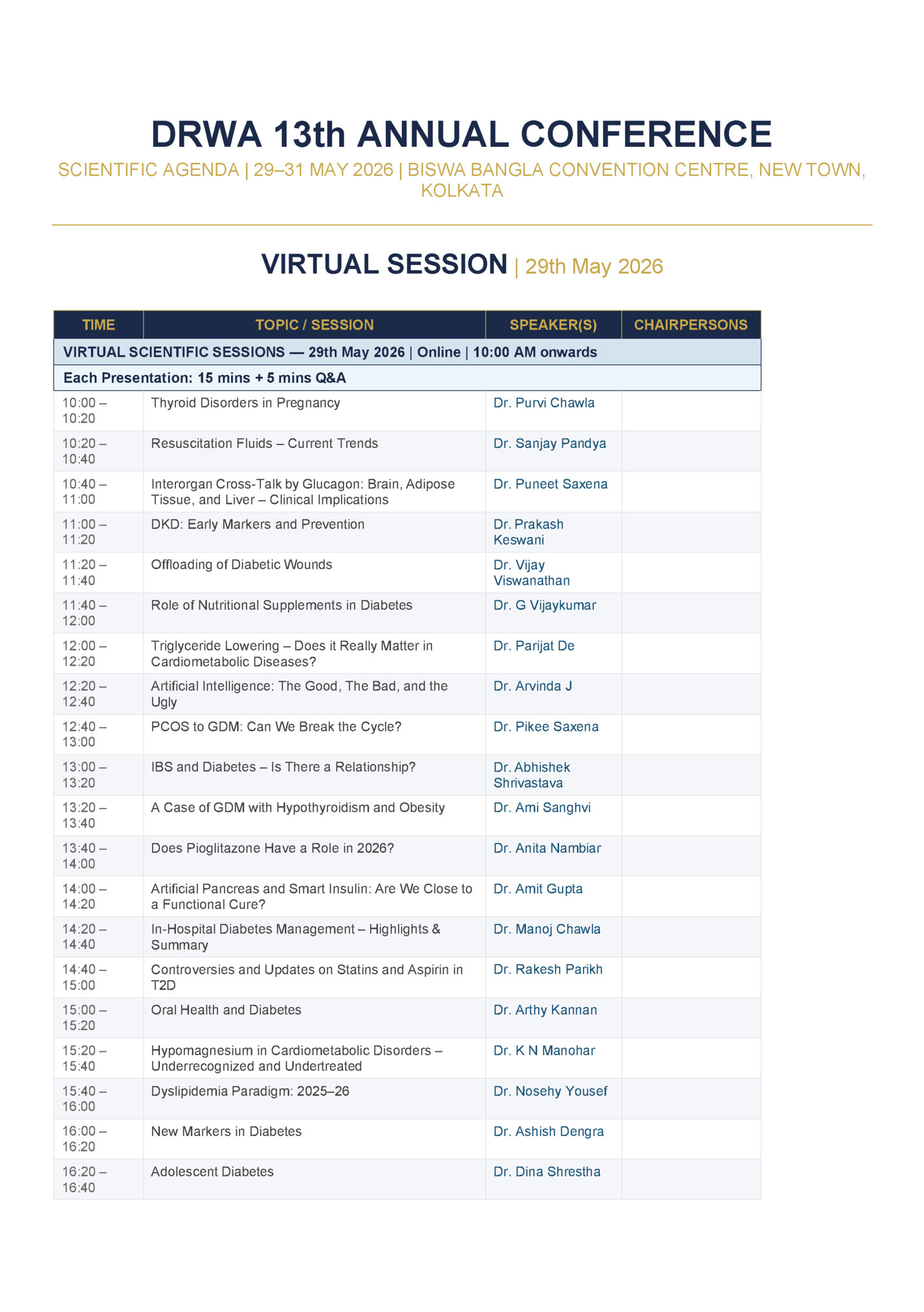 DRWA 13th ANNUAL CONFERENCE