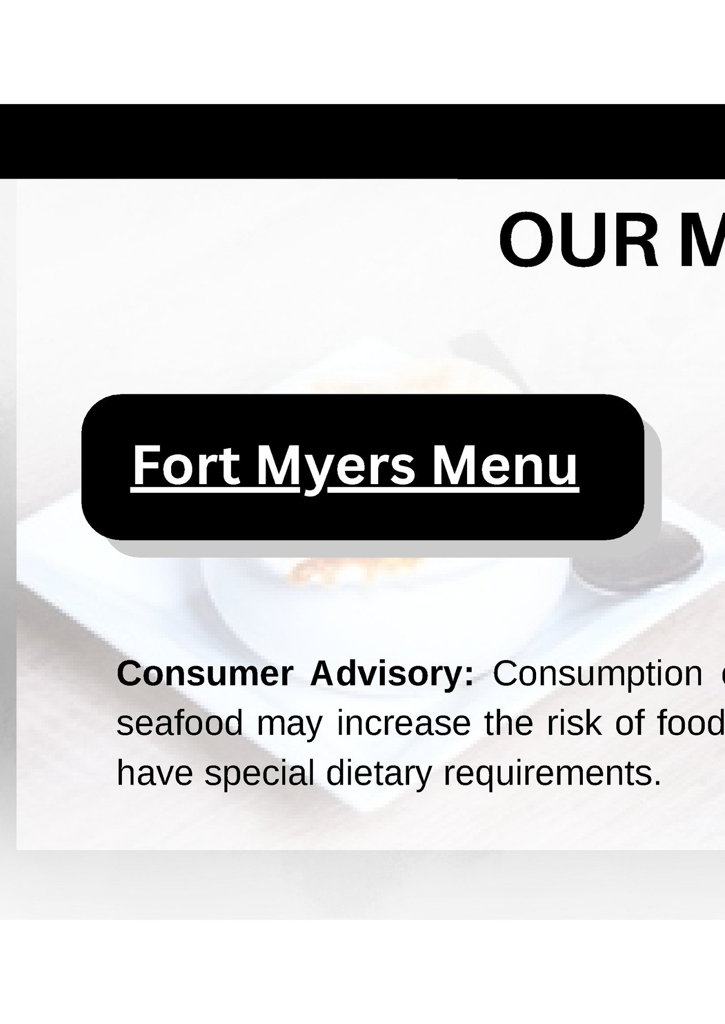 OUR MENU