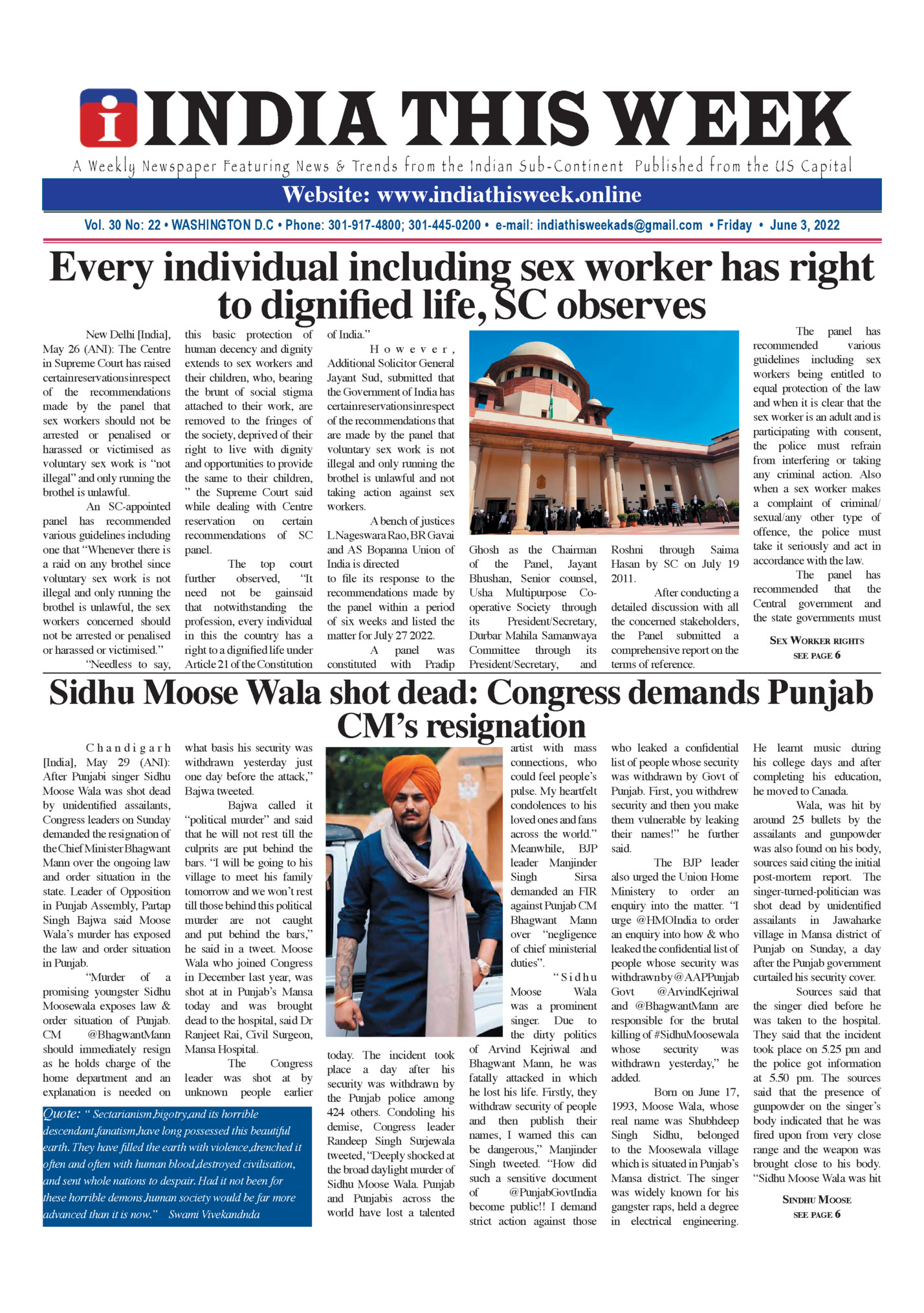 INDIA THIS WEEK INDIA THIS WEEK