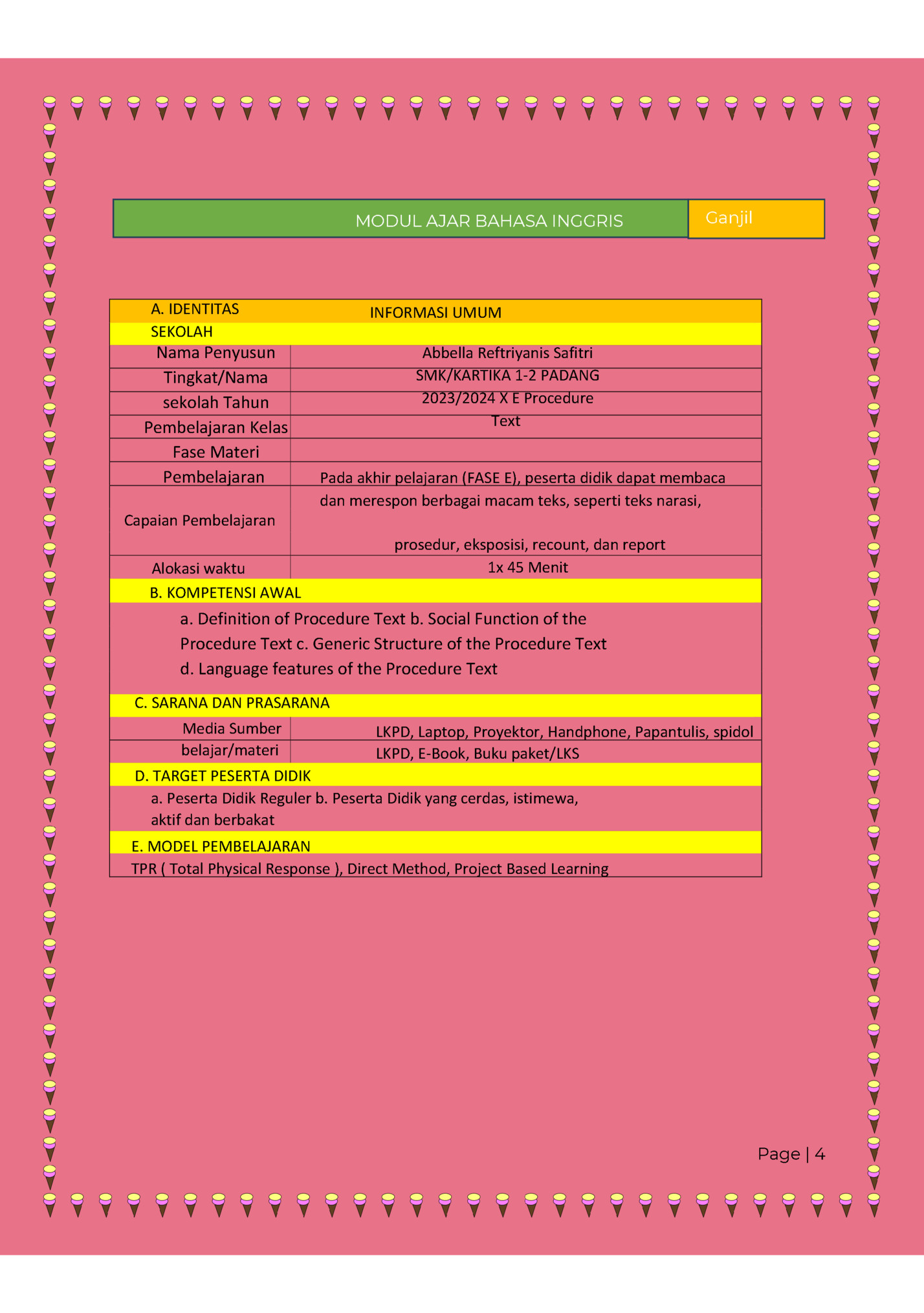 MODUL AJAR BAHASA INGGRIS