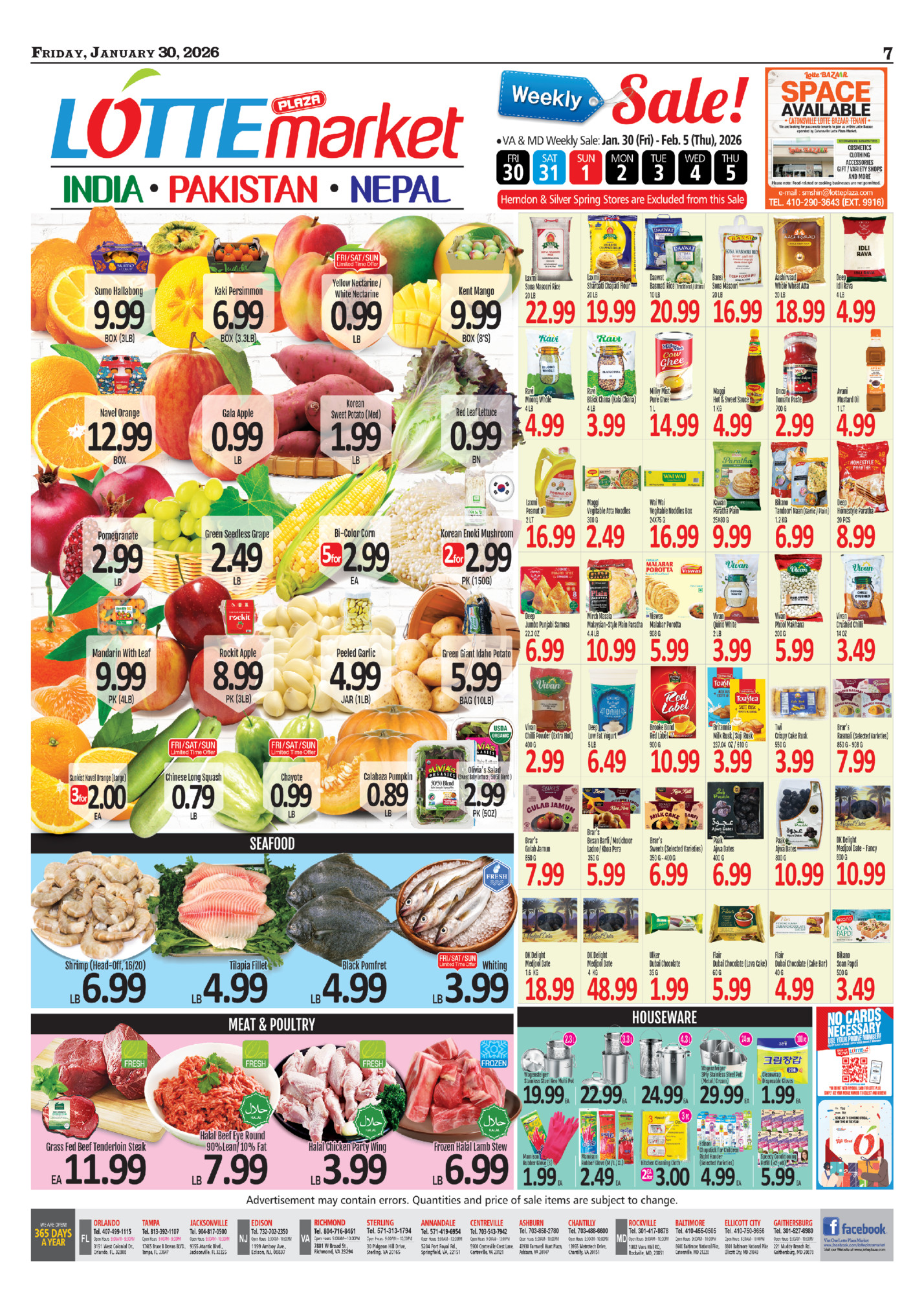 FRIDAY, JANUARY 30, 2026 FRIDAY, JANUARY 30, 2026