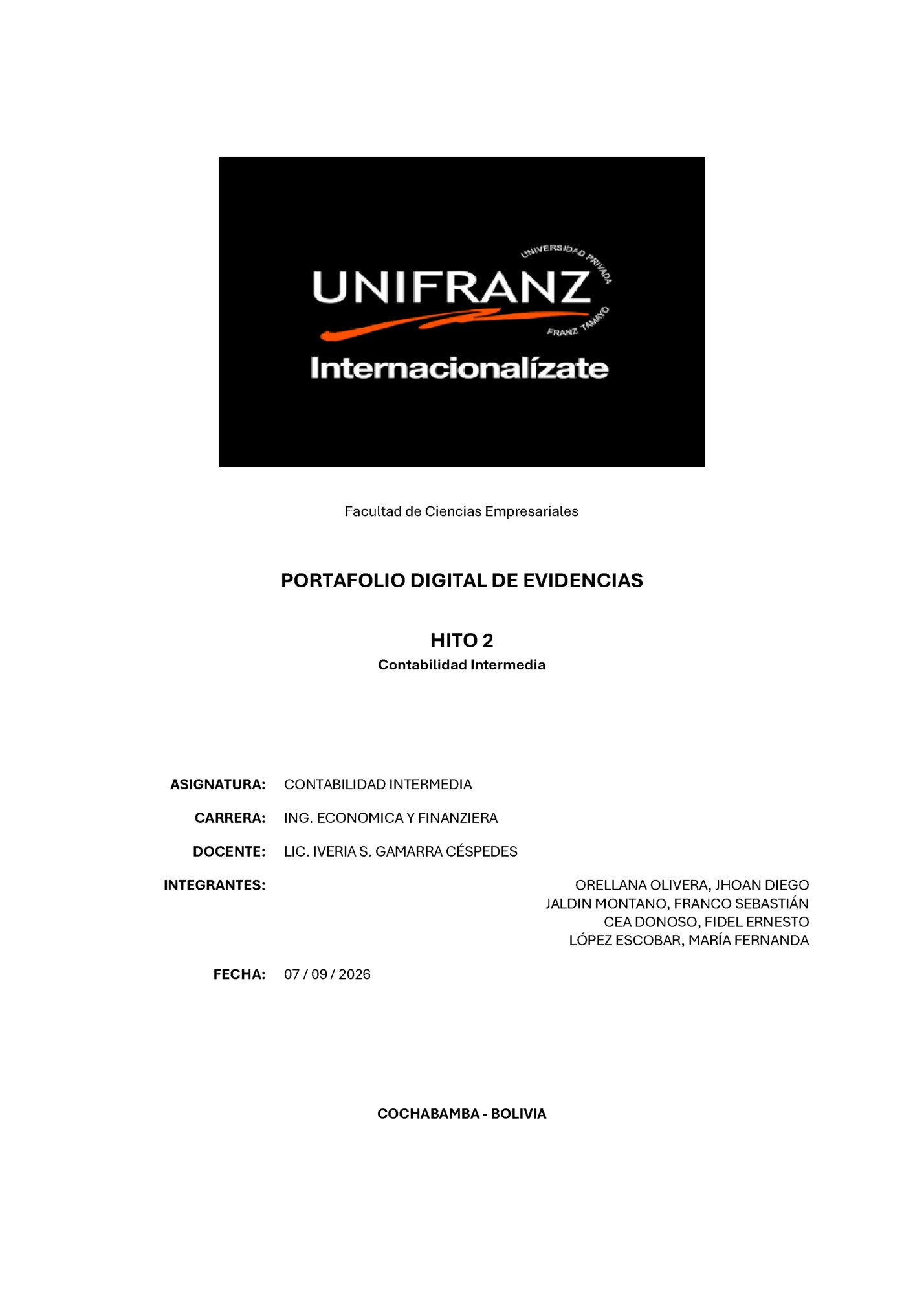 Facultad de Ciencias Empresariales