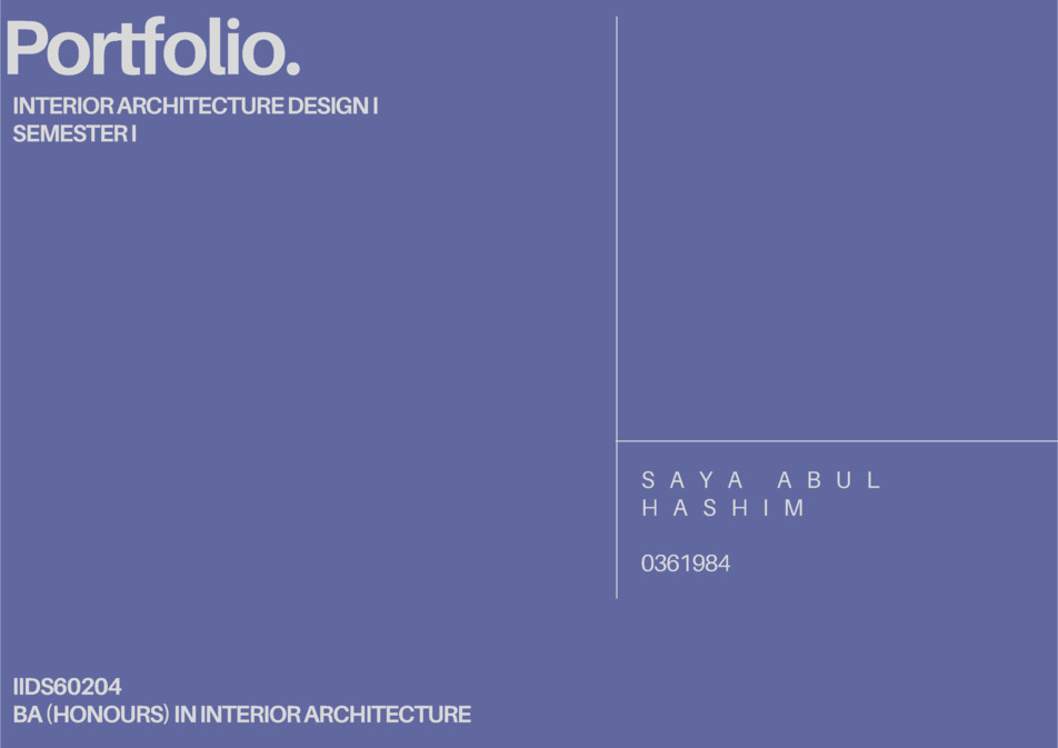 Interior Architecture Design Portfolio