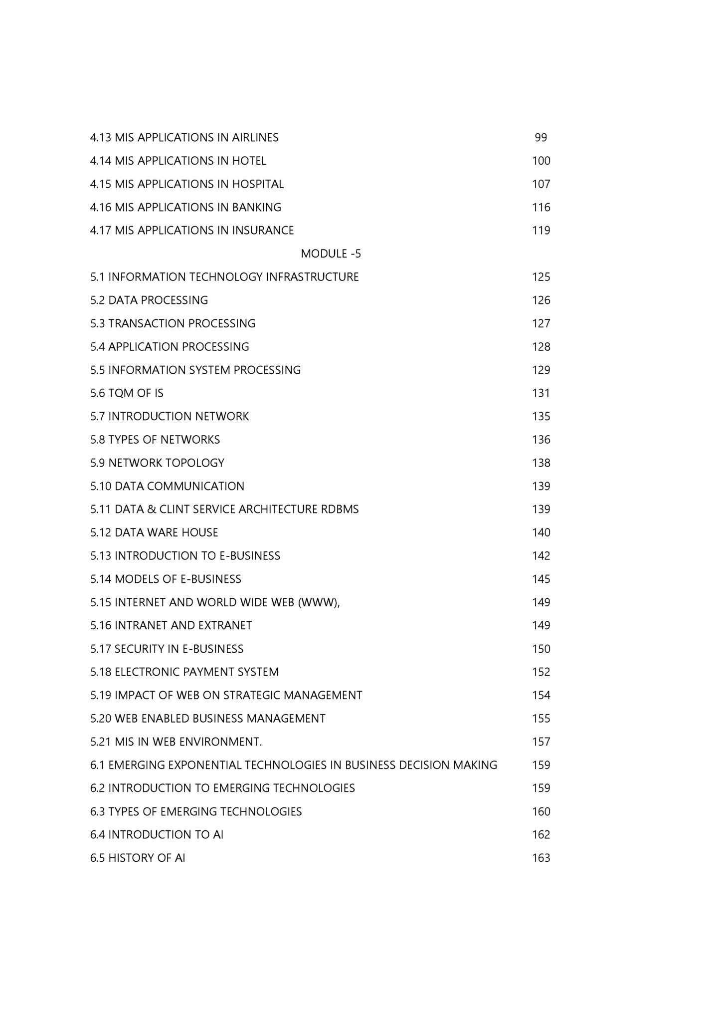 4.13 MIS APPLICATIONS IN AIRLINES