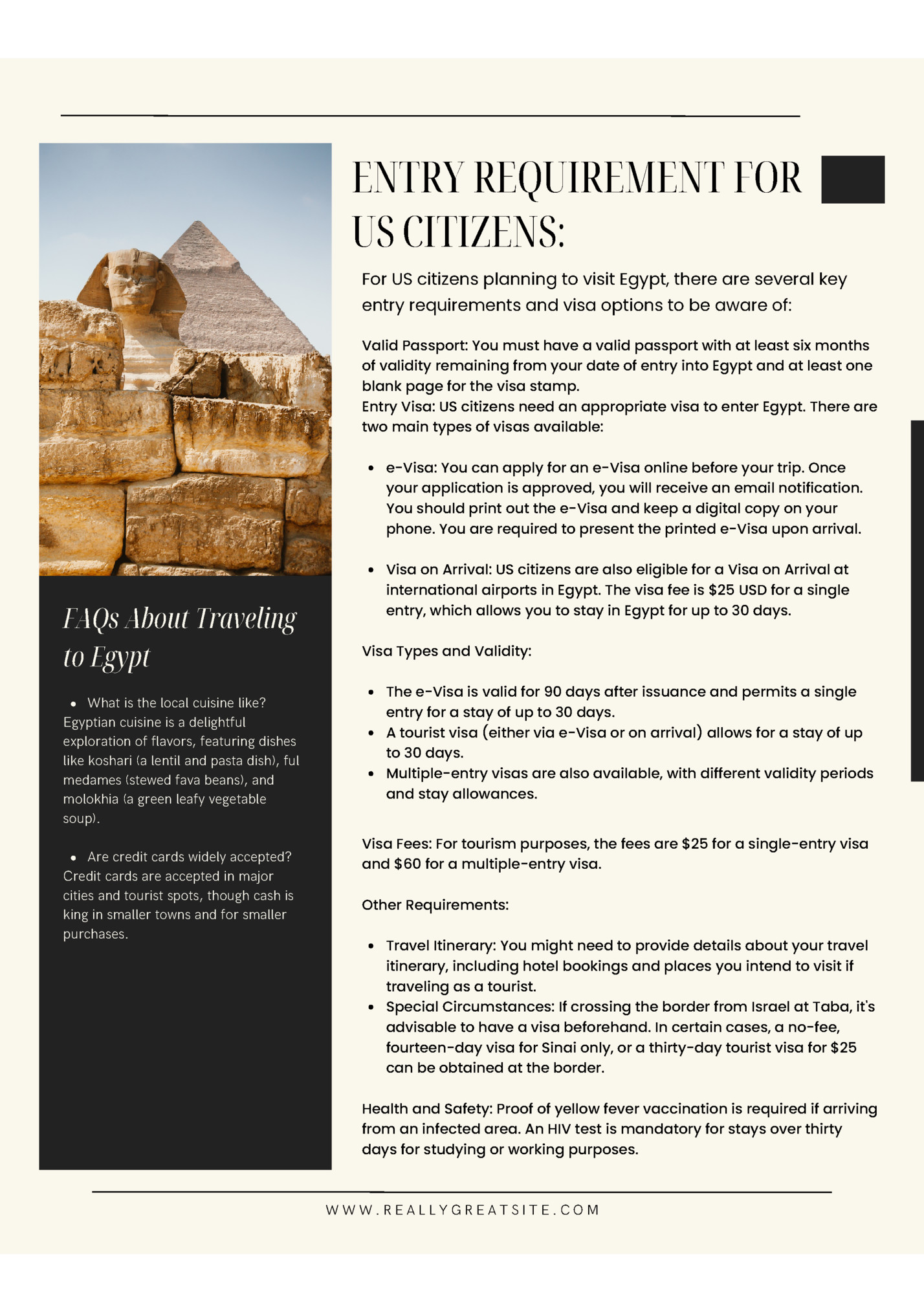 ENTRY REQUIREMENT FOR