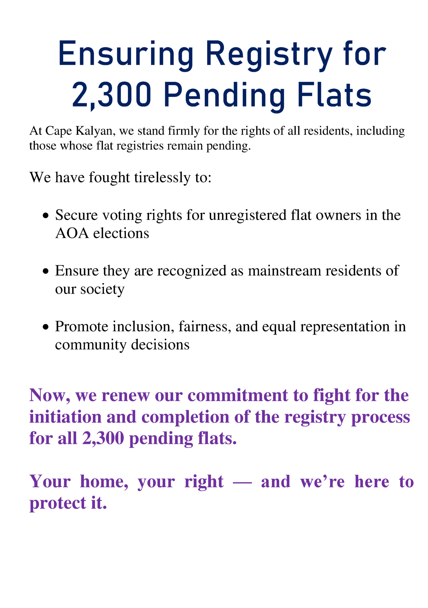 Ensuring Registry for