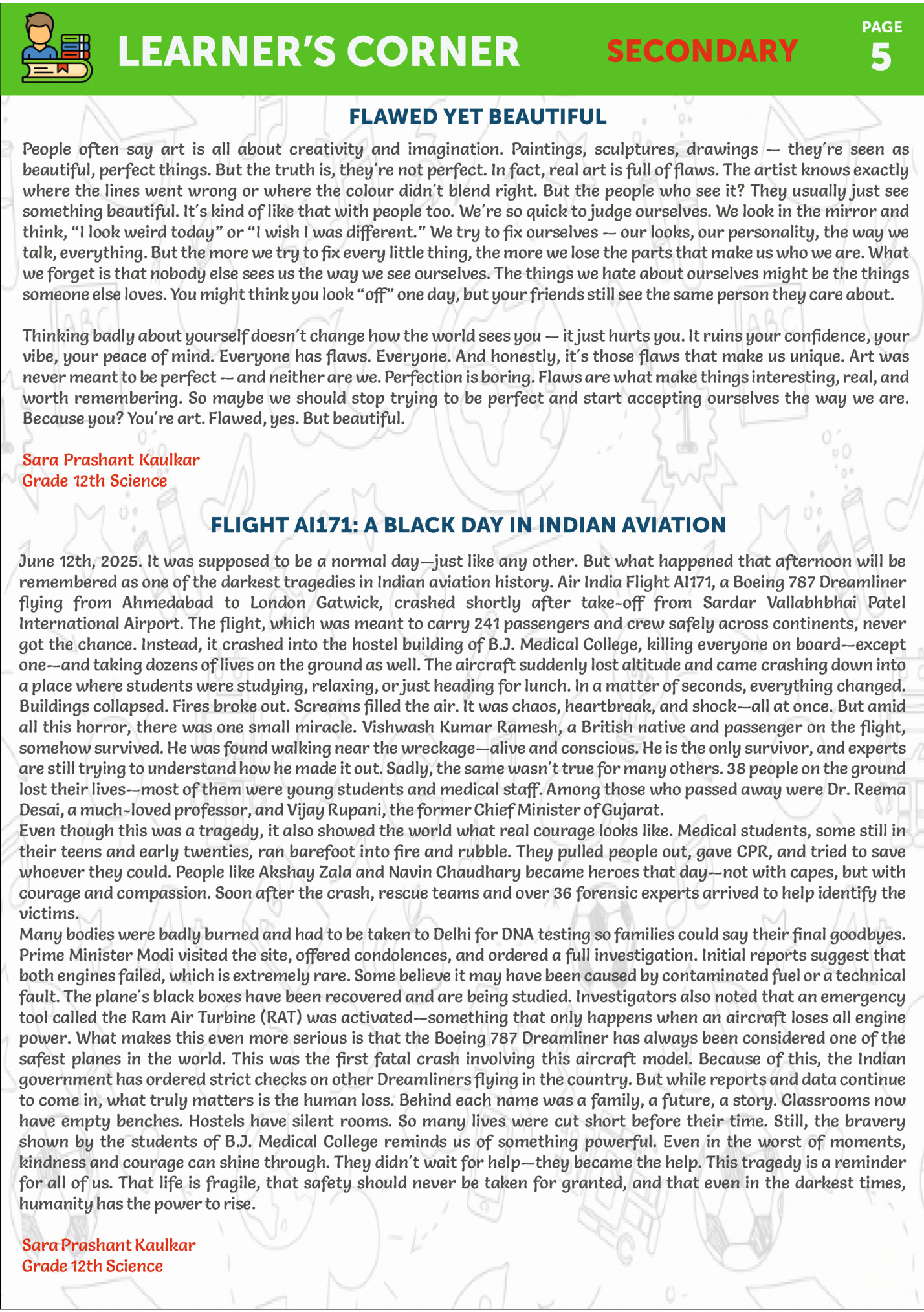 LEARNER’S CORNER LEARNER’S CORNER