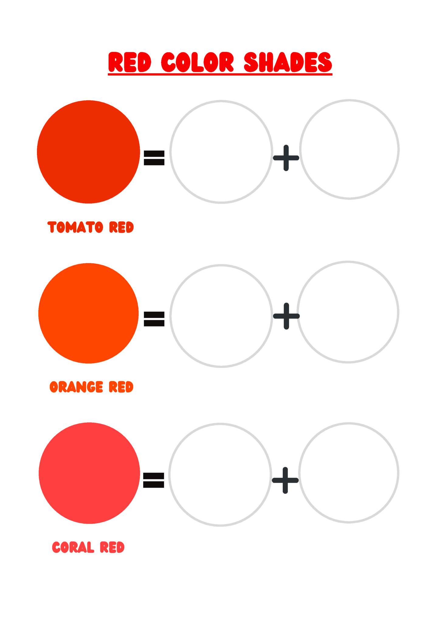 RED COLOR SHADES
