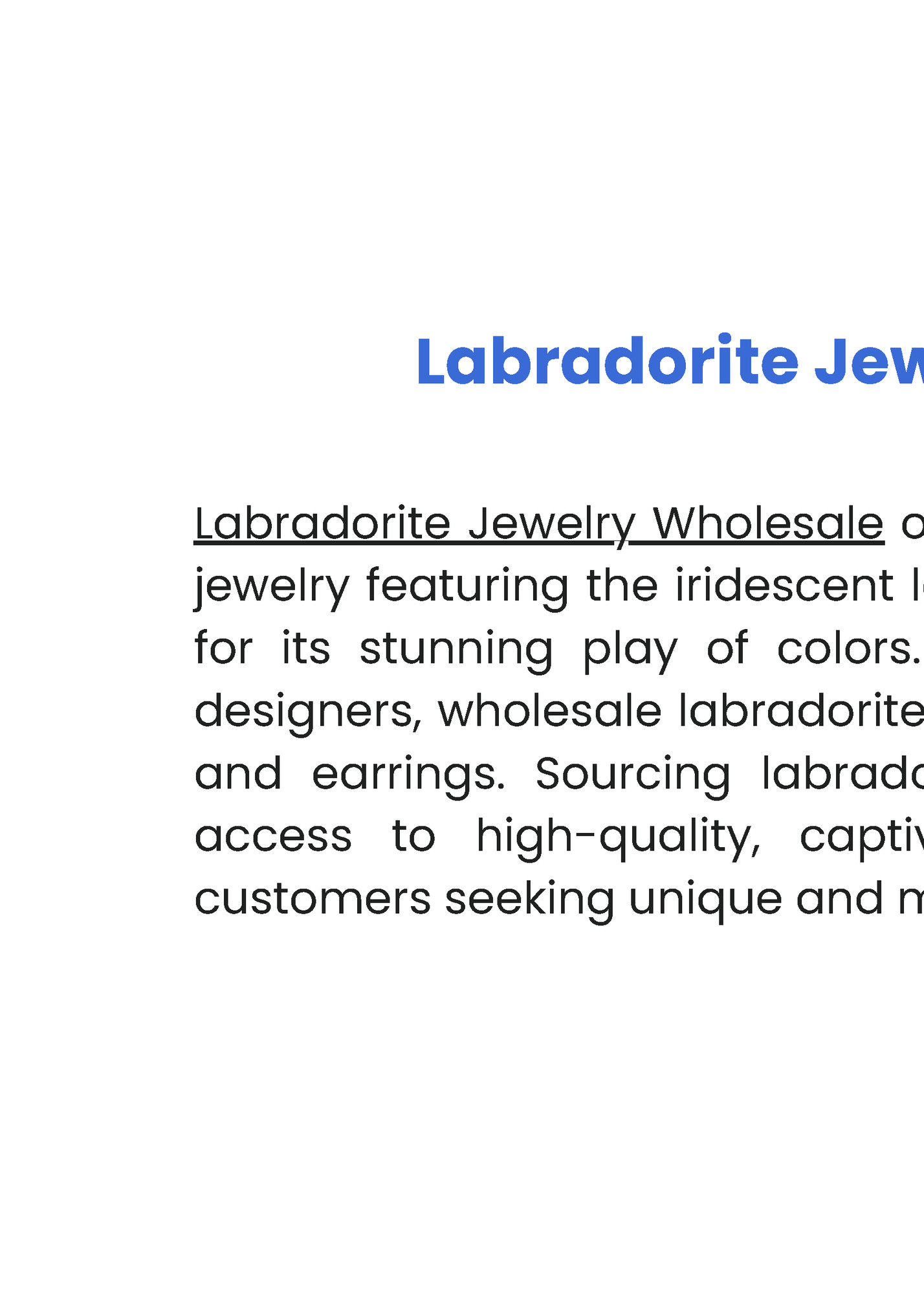 Labradorite Jewelry Wholesale