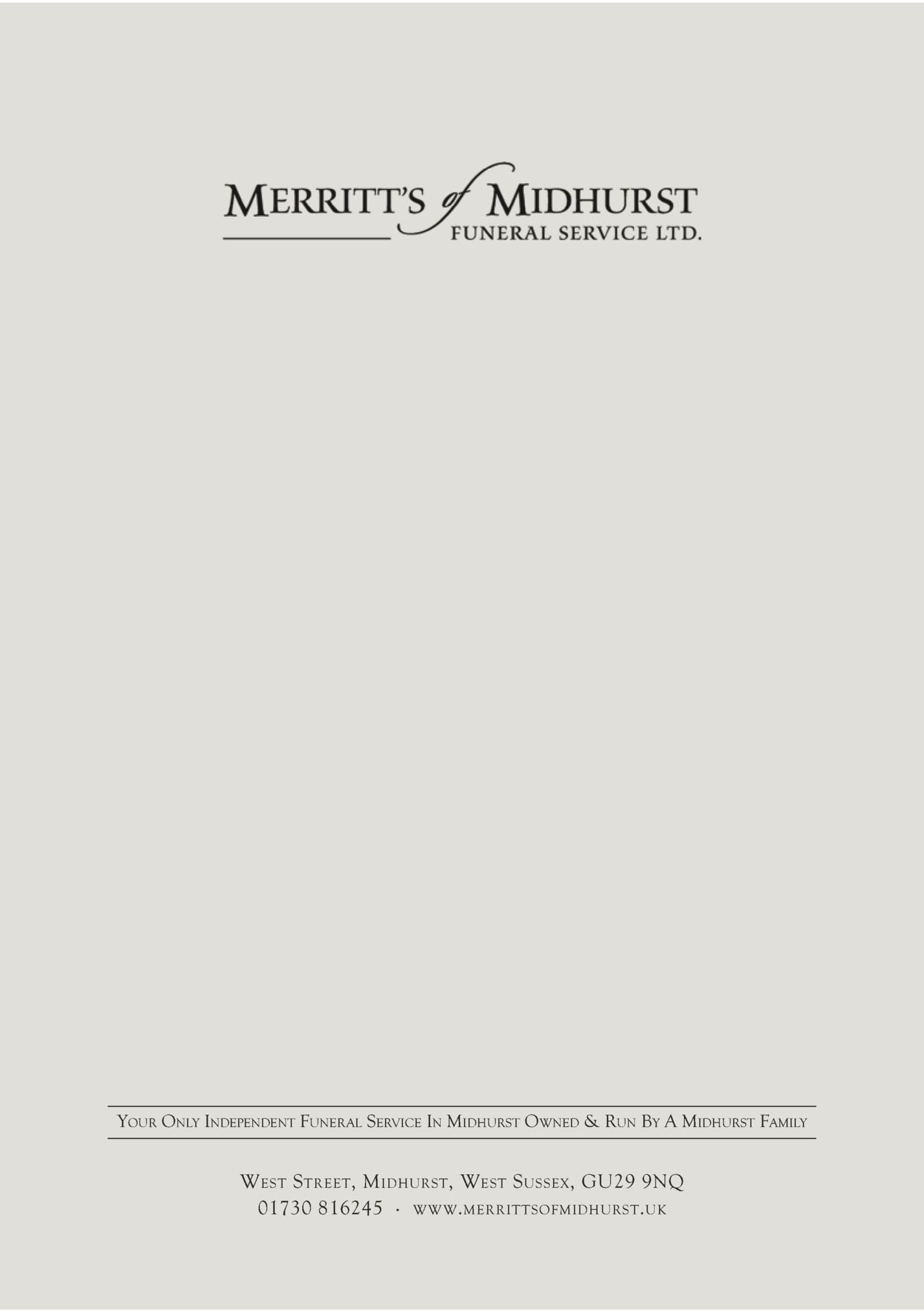 Your Only Independent Funeral Service In Midhurst Owned & Run By A Midhurst Family