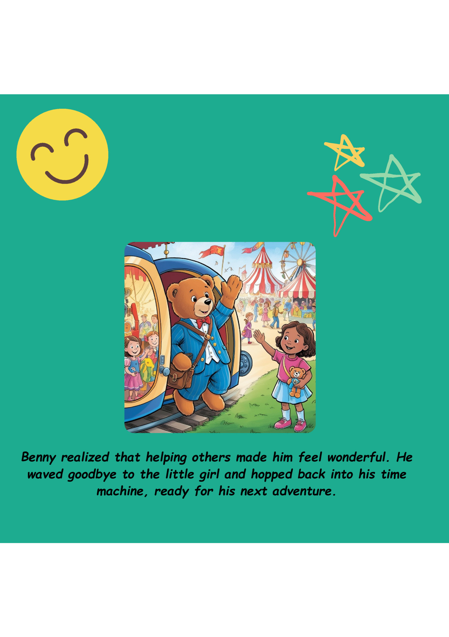 Benny realized that helping others made him feel wonderful. He