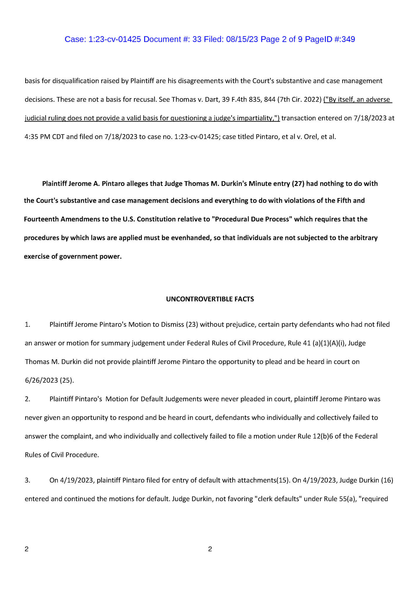 Case: 1:23-cv-01425 Document #: 33 Filed: 08/15/23 Page 2 of 9 PageID #:349