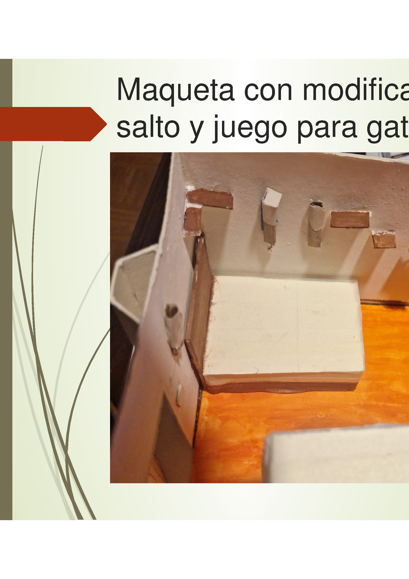 Maqueta con modificaciones. Módulos de 