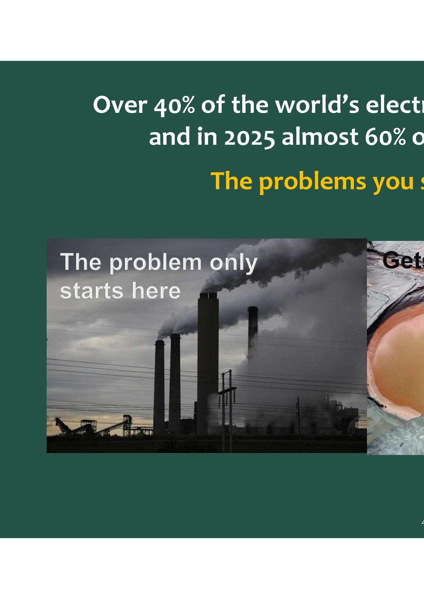 Over 40% of the world’s electricity is still powered by coal,