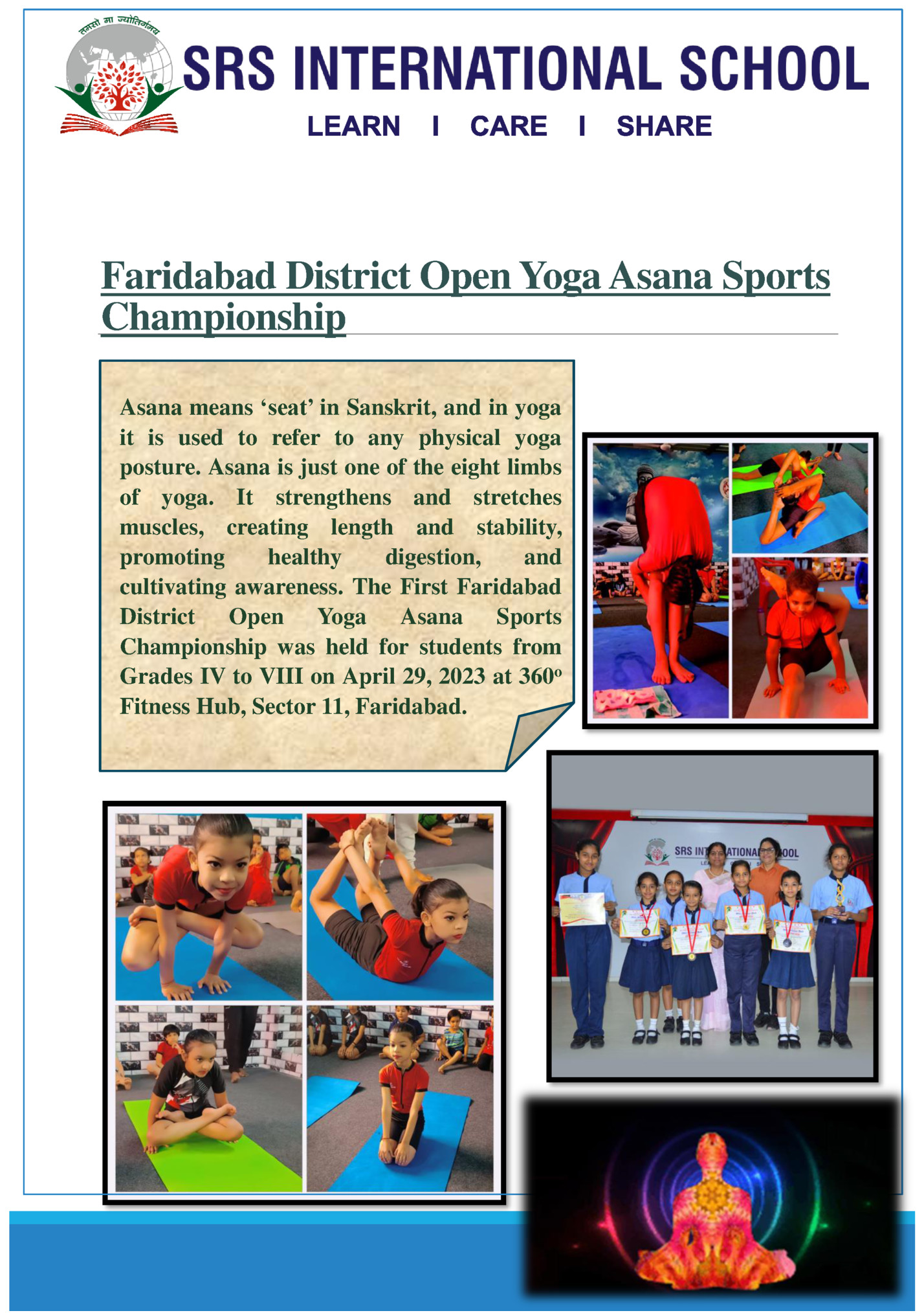 Faridabad District Open Yoga Asana Sports