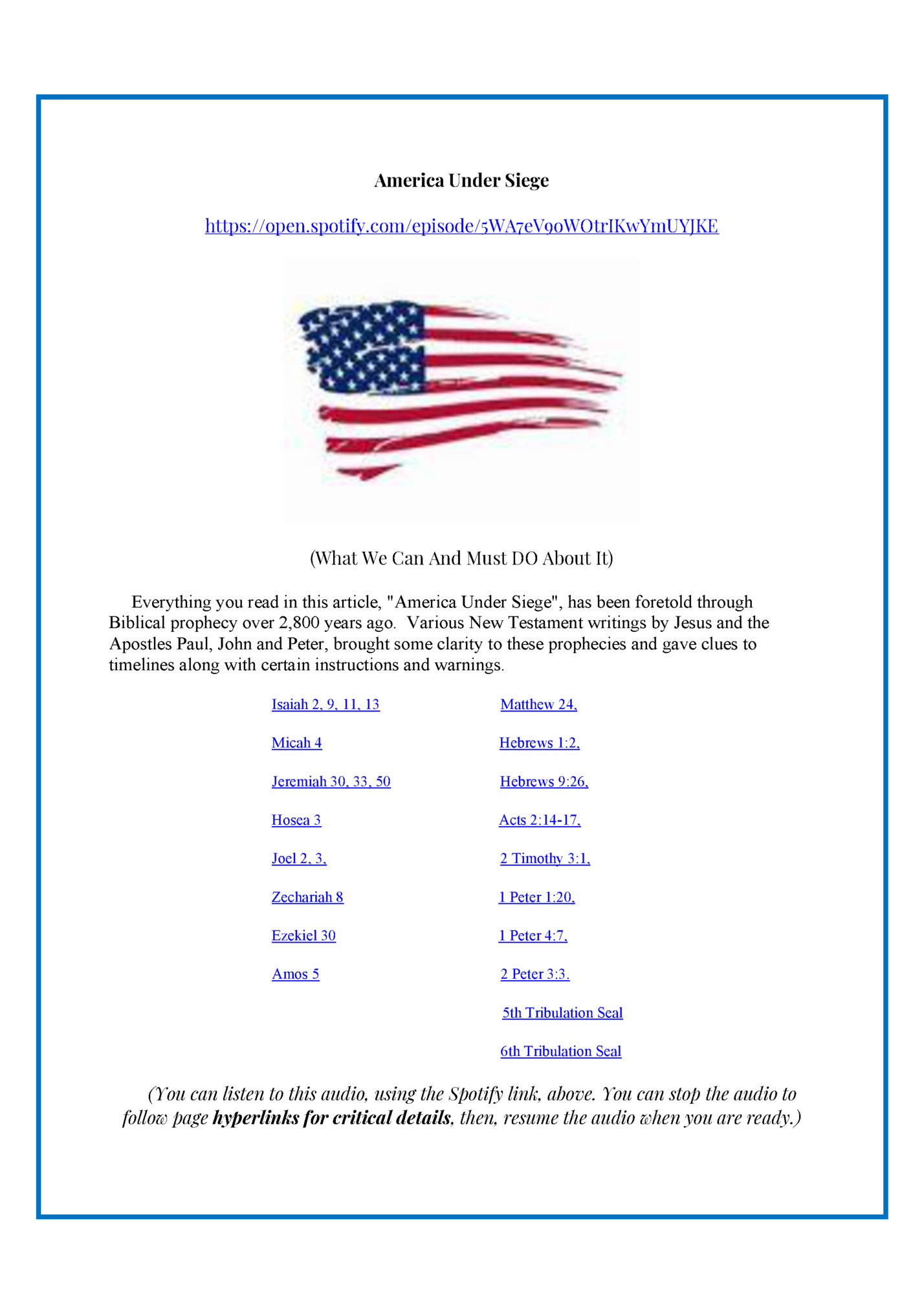 America Under Siege