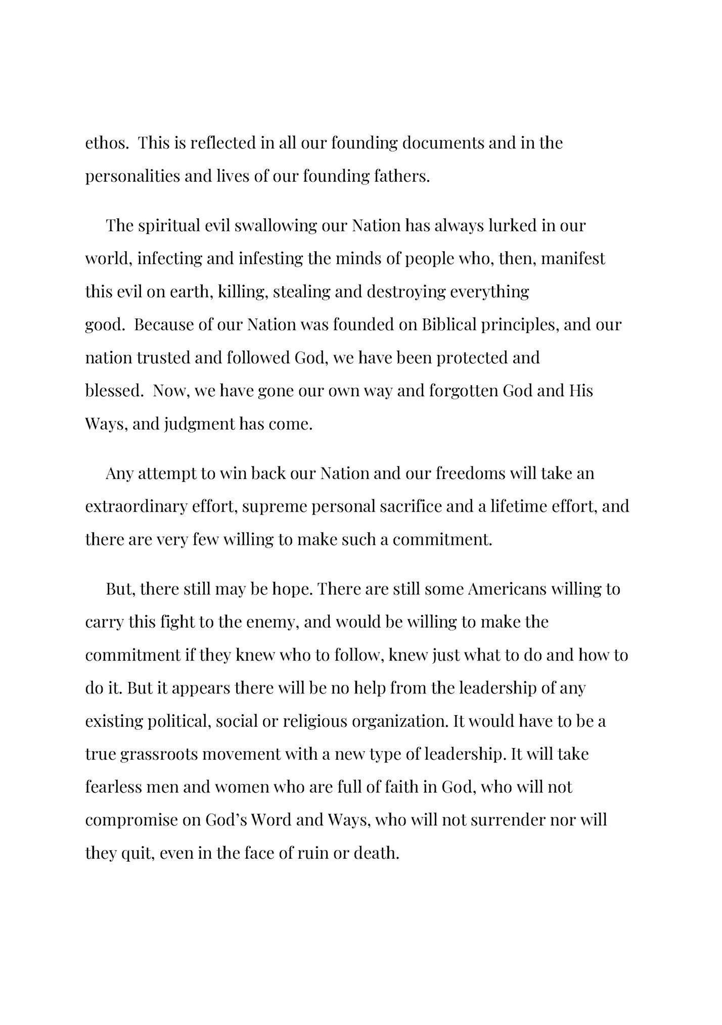 ethos. This is reflected in all our founding documents and in the