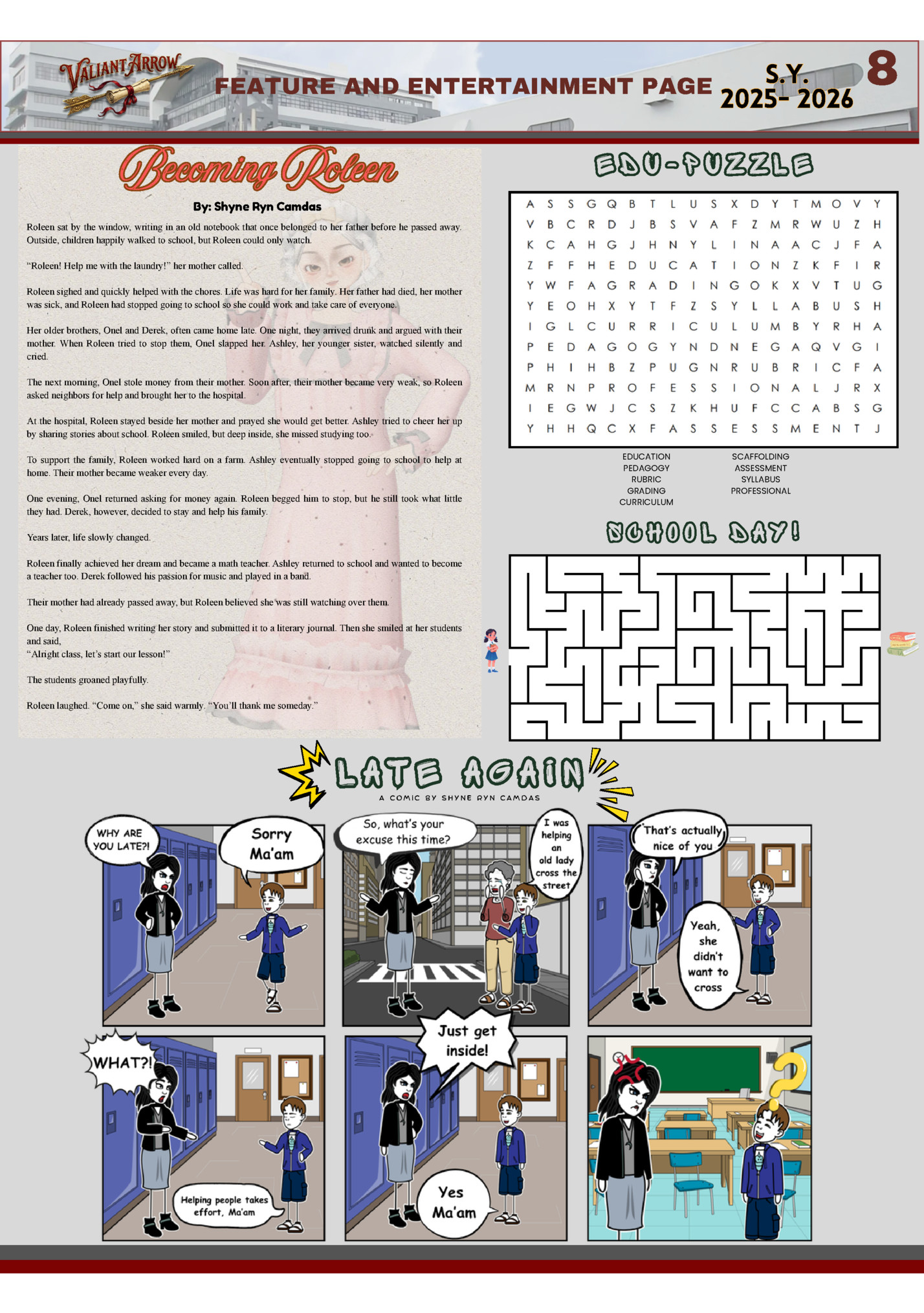 FEATURE AND ENTERTAINMENT PAGE