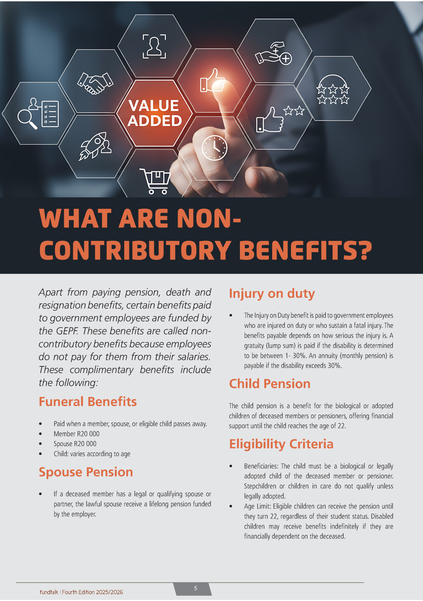 WHAT ARE NONCONTRIBUTORY BENEFITS?