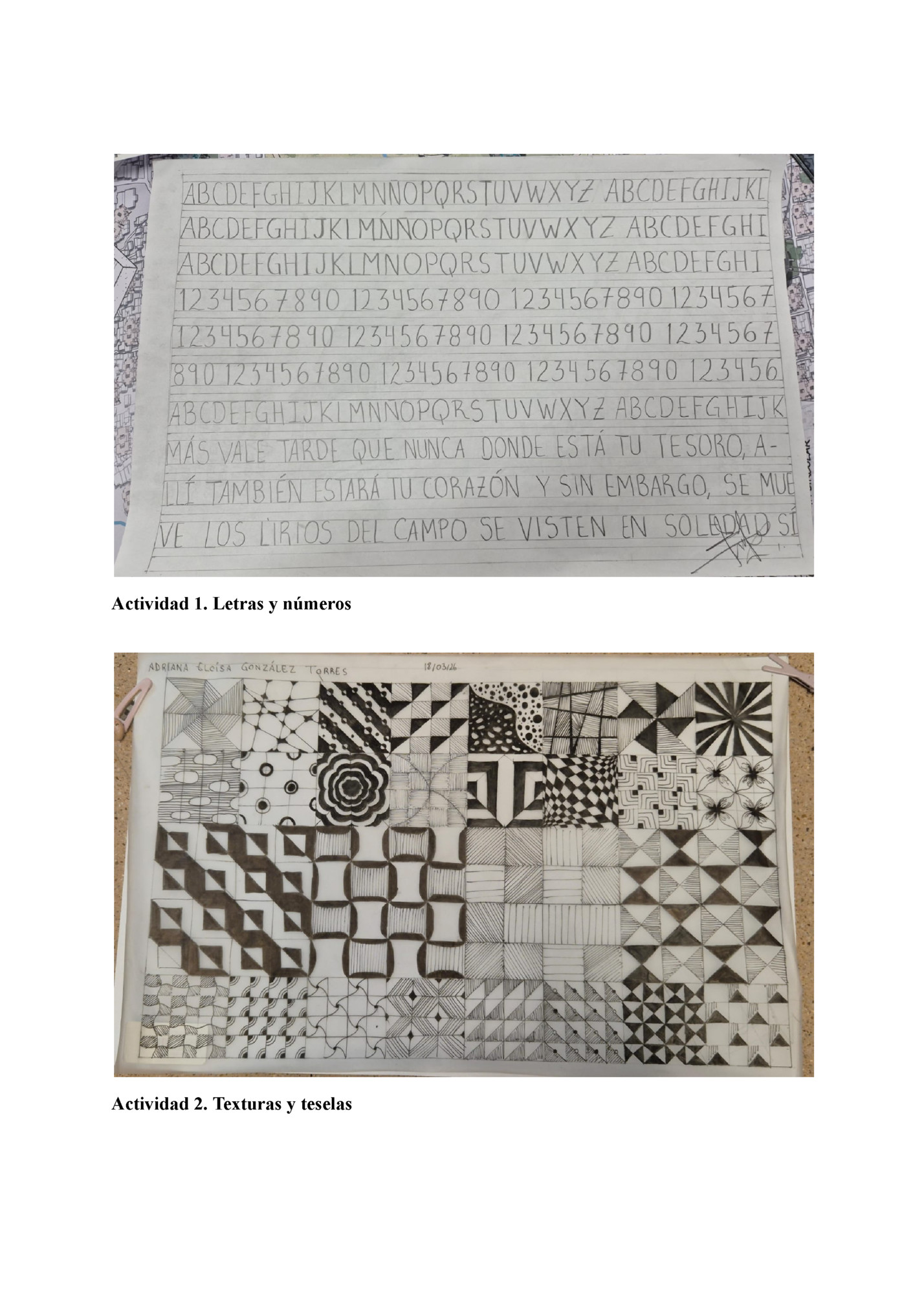 Actividad 1. Letras y números