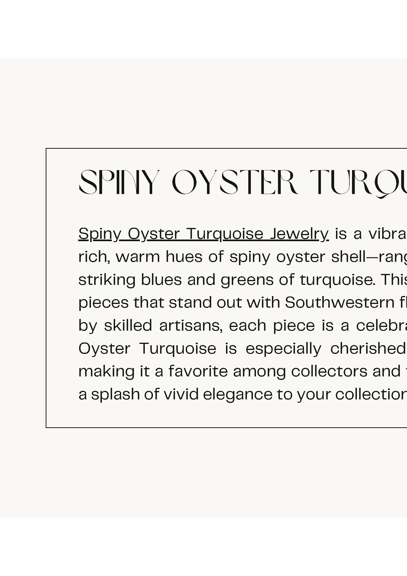 SPINY OYSTER TURQUOISE JEWELRY