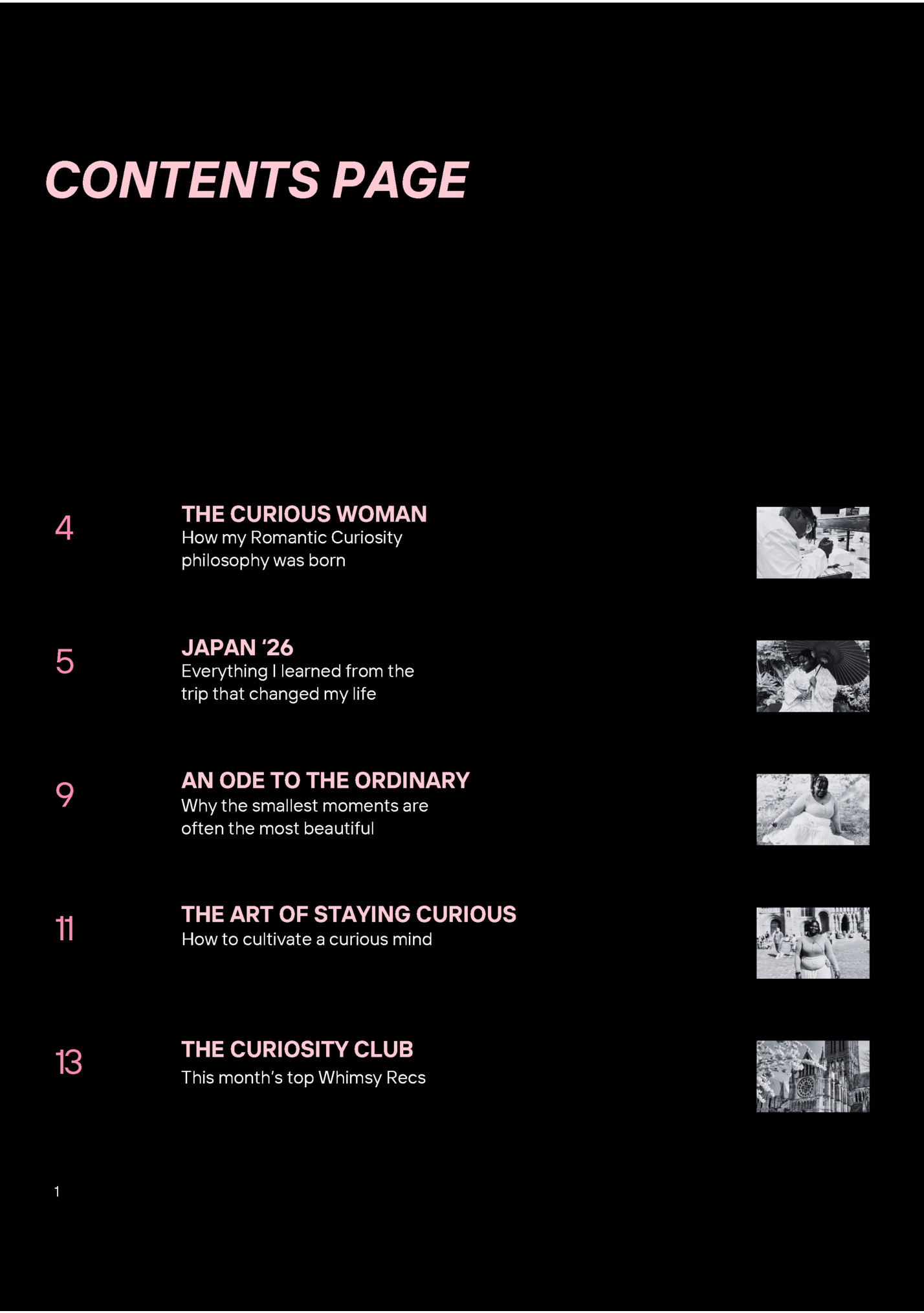 CONTENTS PAGE