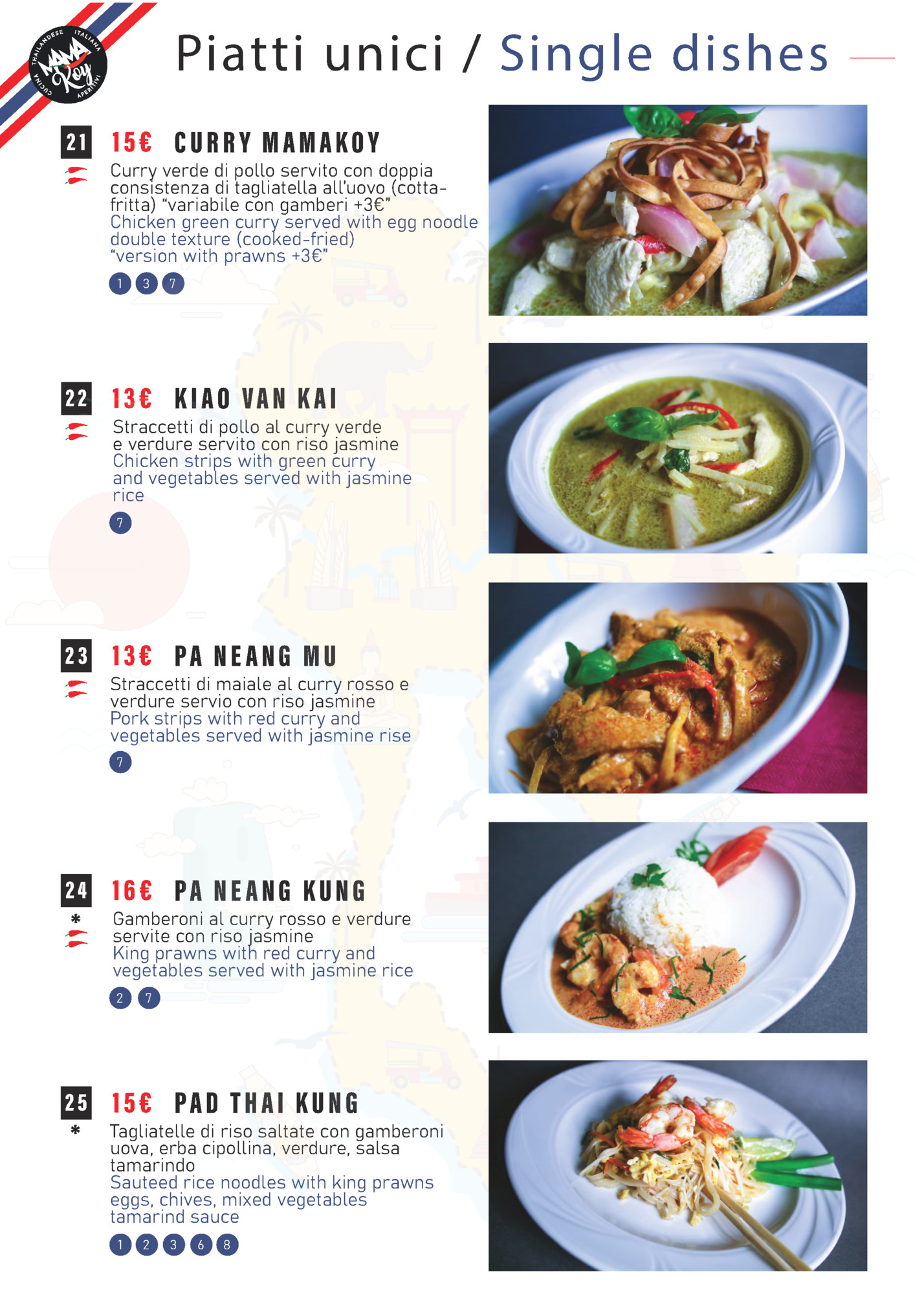 Piatti unici / Single dishes