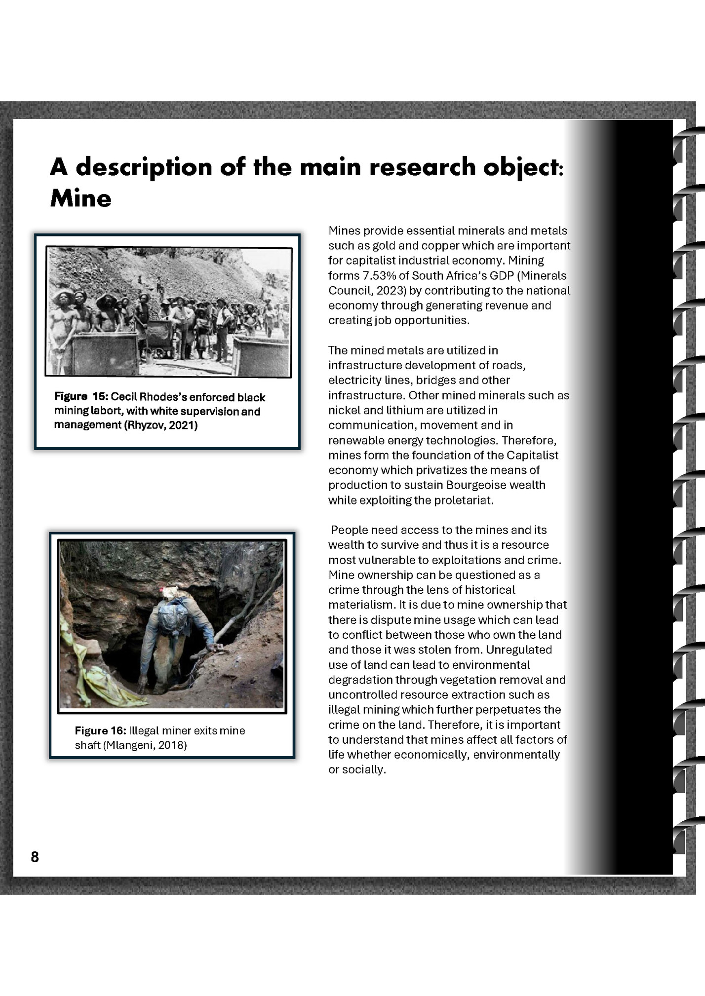 A description of the main research object: