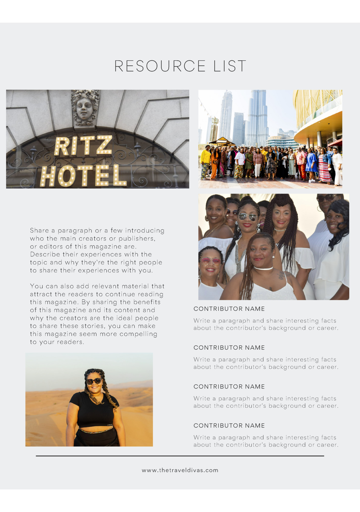 RESOURCE LIST RESOURCE LIST