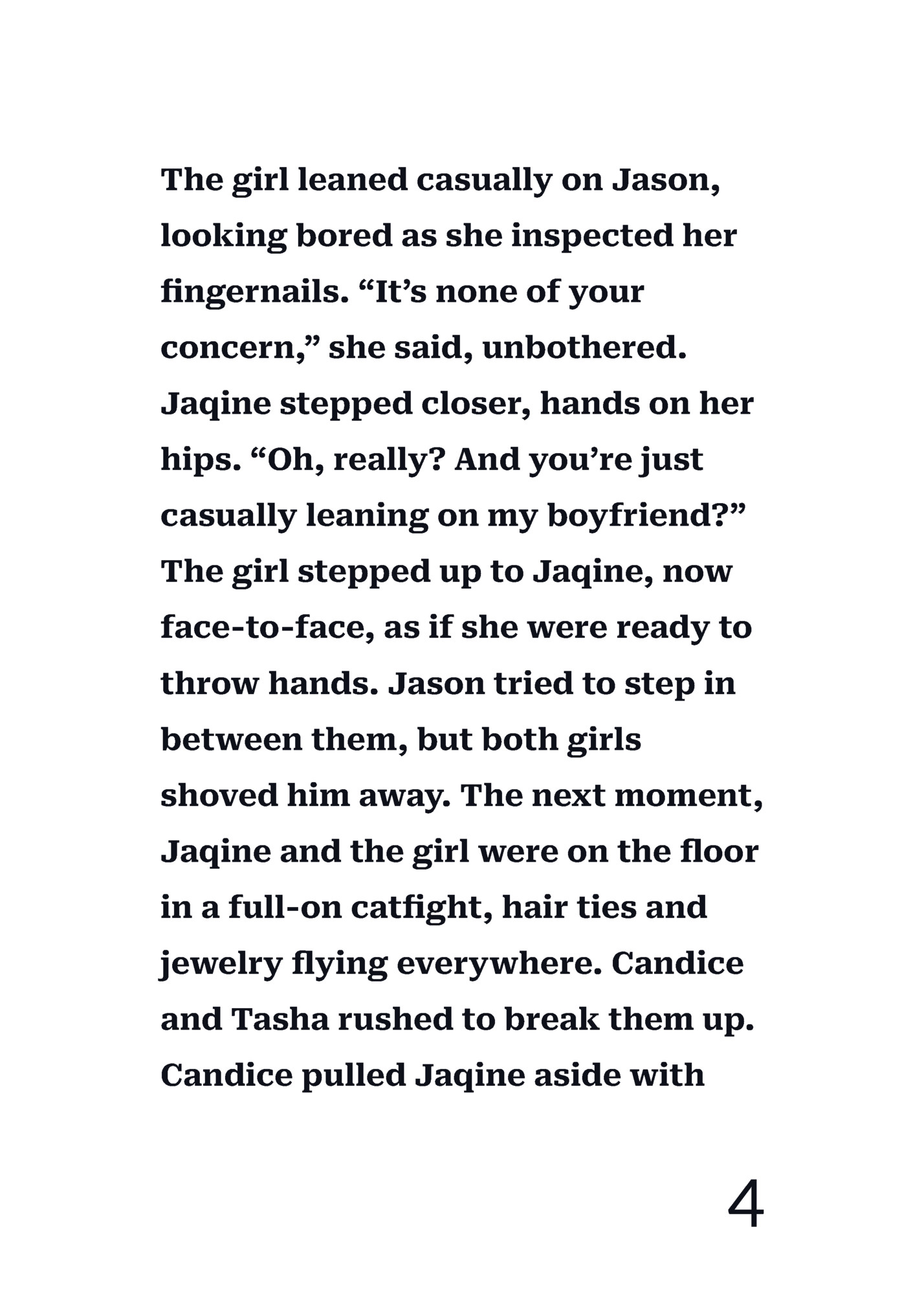 The girl leaned casually on Jason,