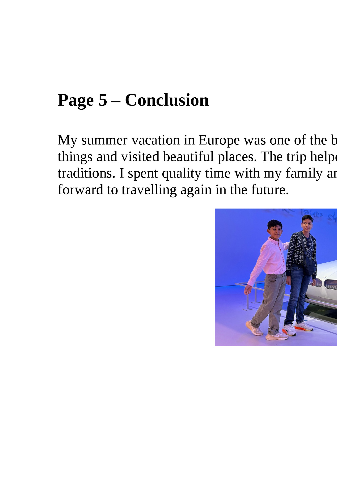Page 5 – Conclusion