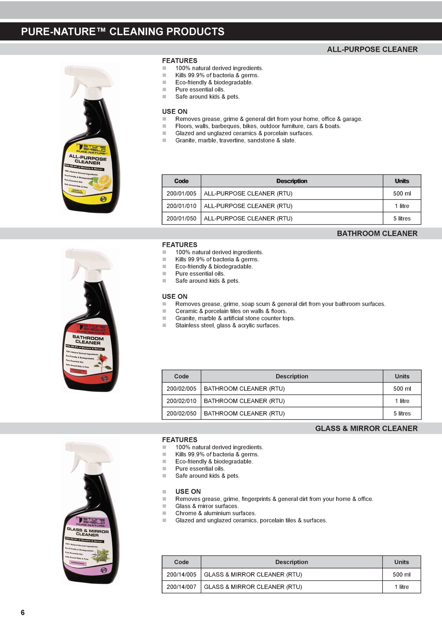 PURE-NATURE™ CLEANING PRODUCTS