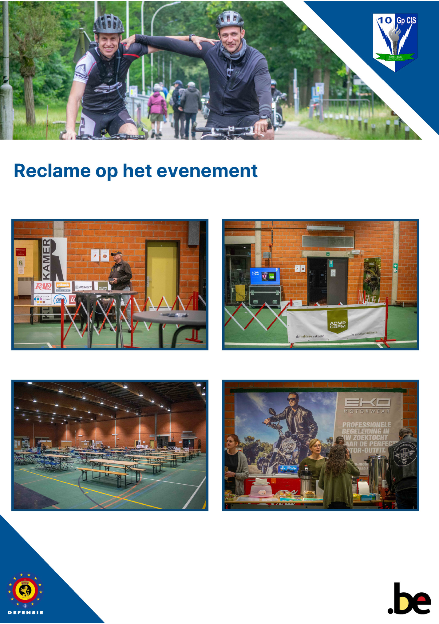 Reclame op het evenement