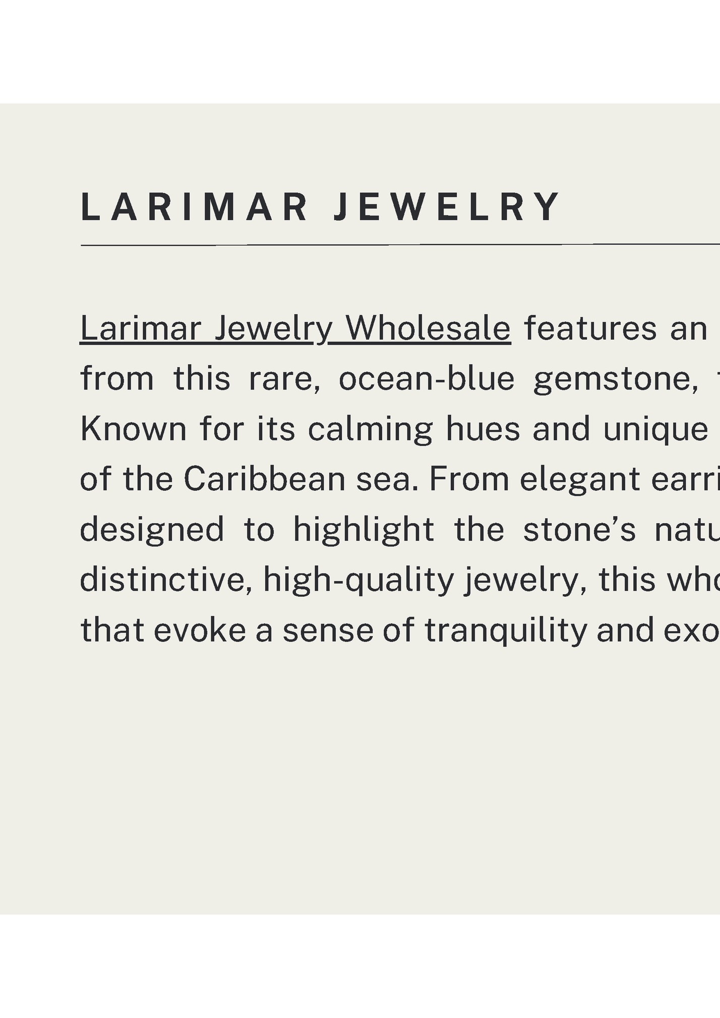 LARIMAR JEWELRY