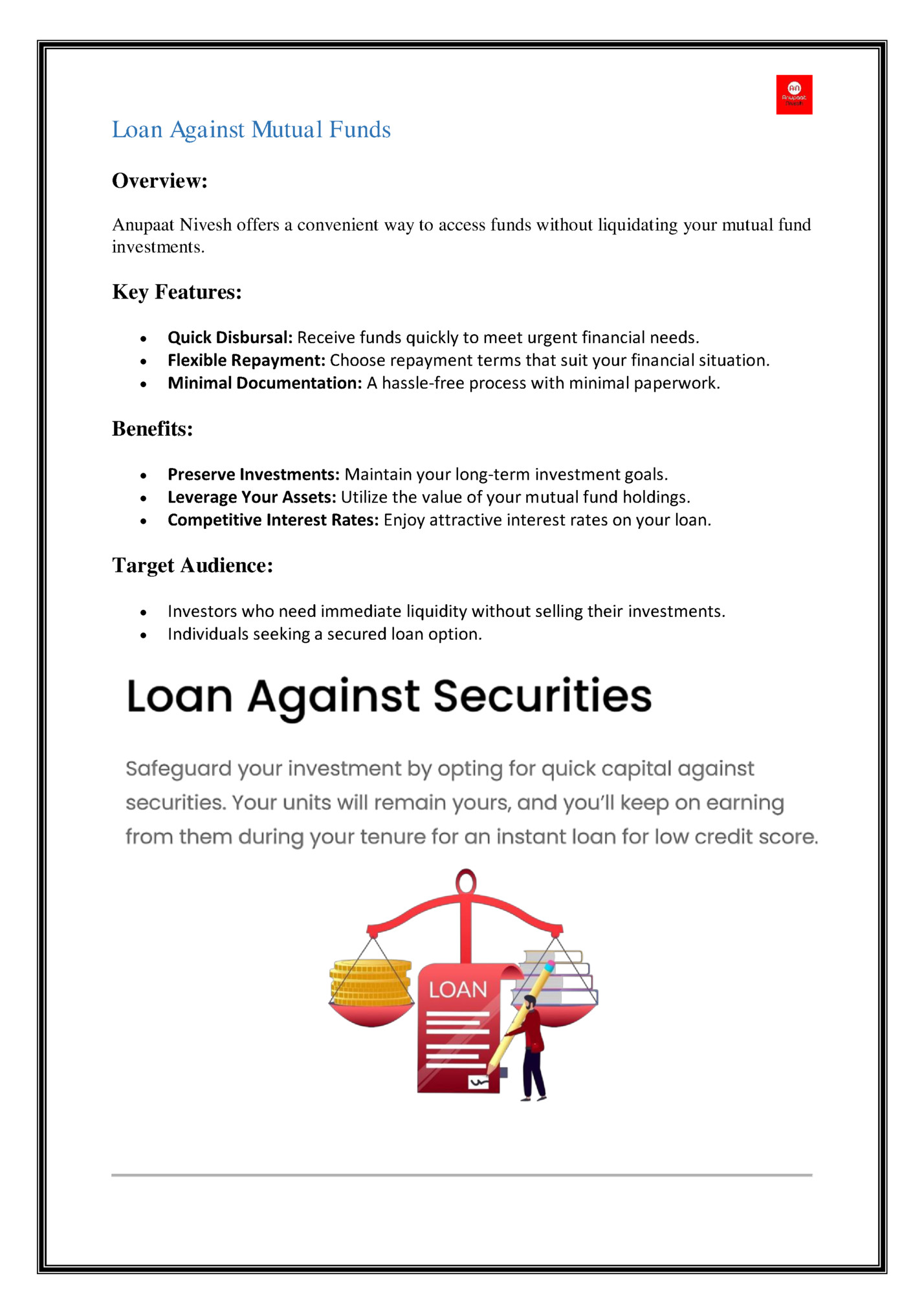 Loan Against Mutual Funds