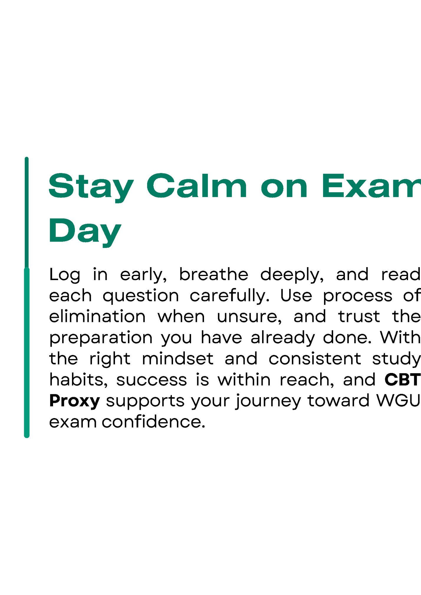 Stay Calm on Exam