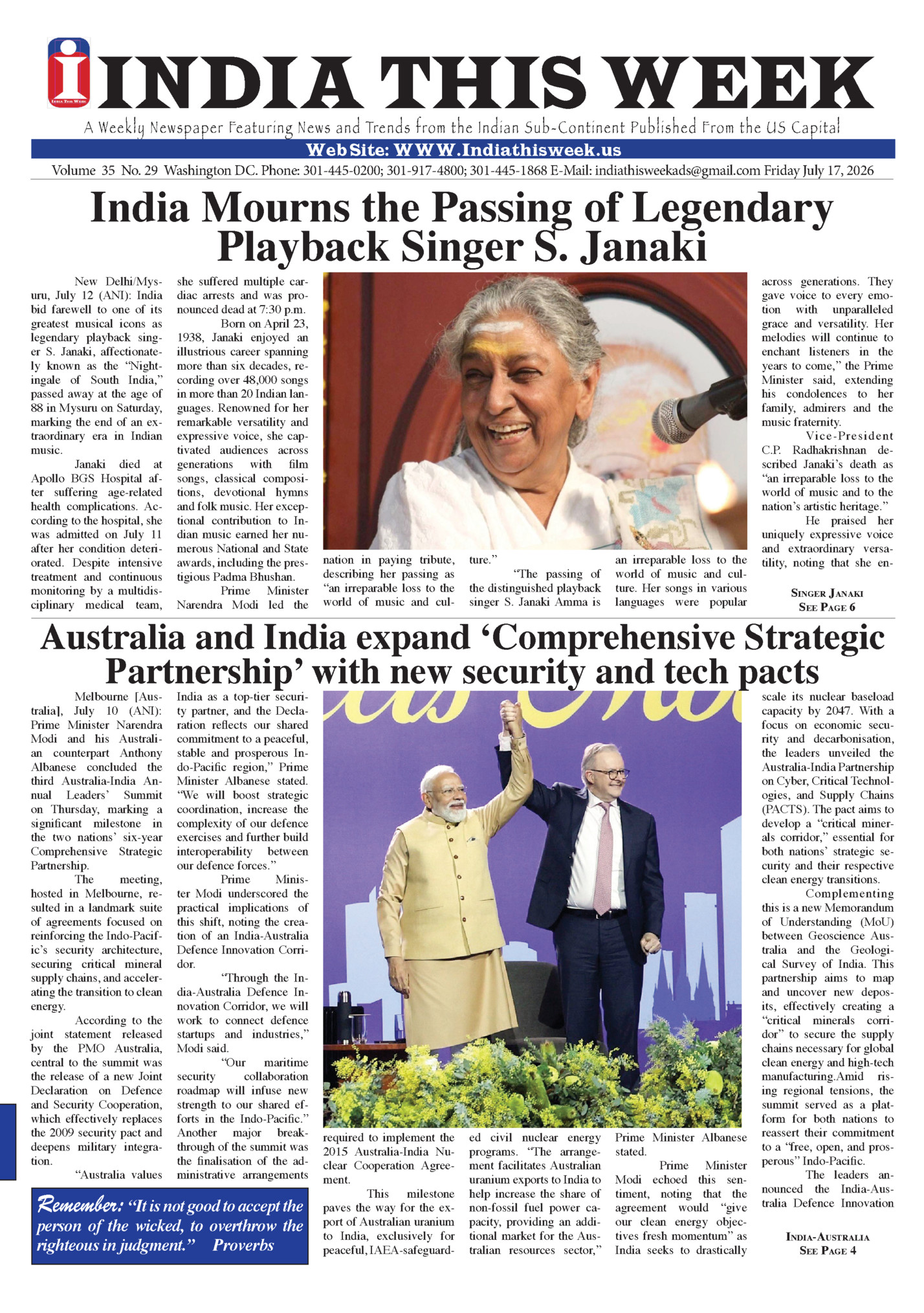 INDIA THIS WEEK