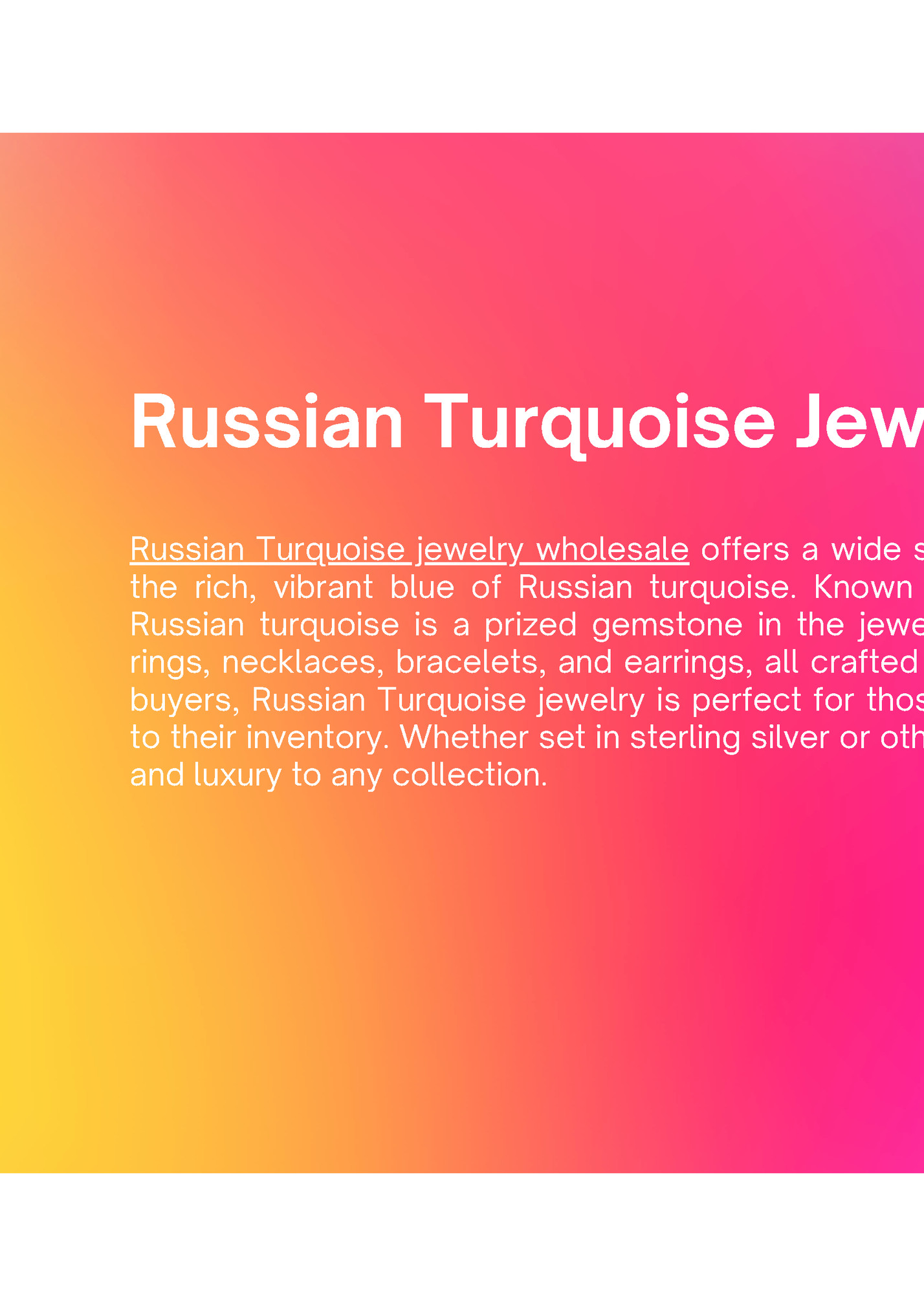Russian Turquoise Jewelry Russian Turquoise Jewelry