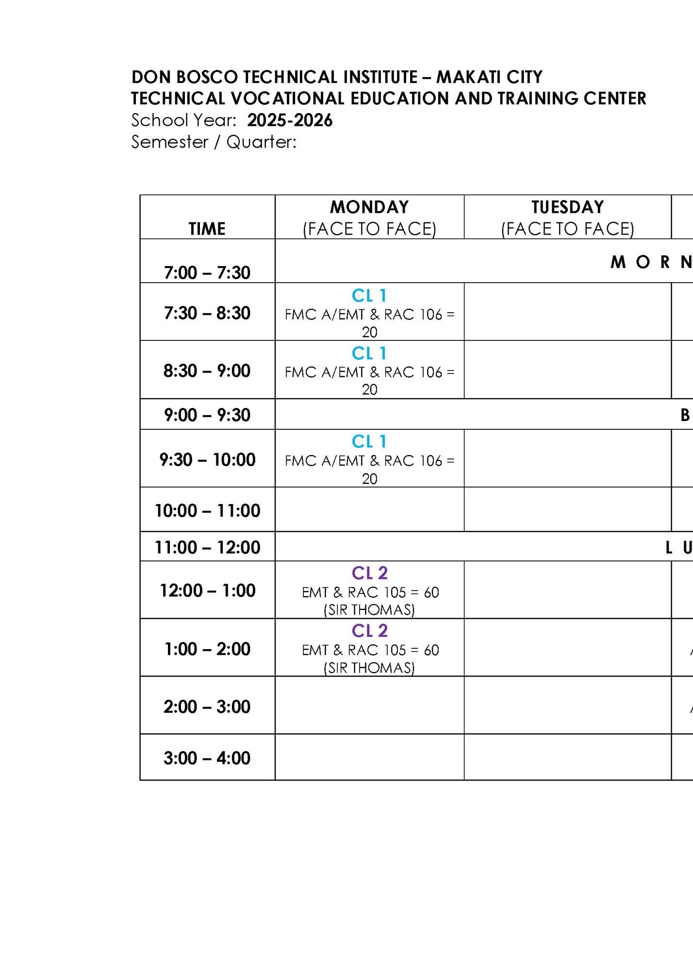 DON BOSCO TECHNICAL INSTITUTE – MAKATI CITY DON BOSCO TECHNICAL INSTITUTE – MAKATI CITY