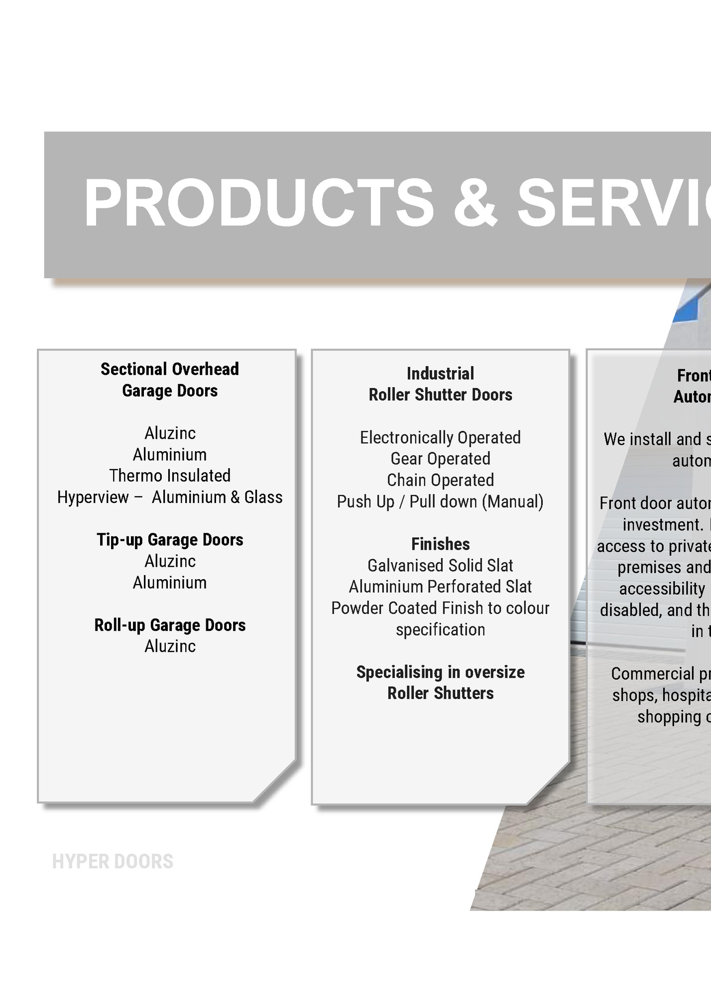 PRODUCTS & SERVICES