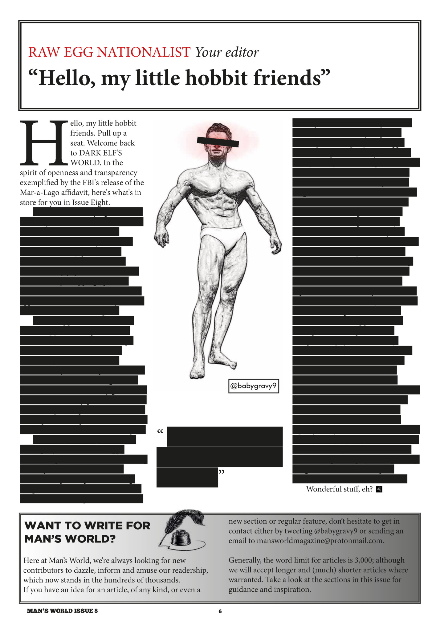 RAW EGG NATIONALIST Your editor