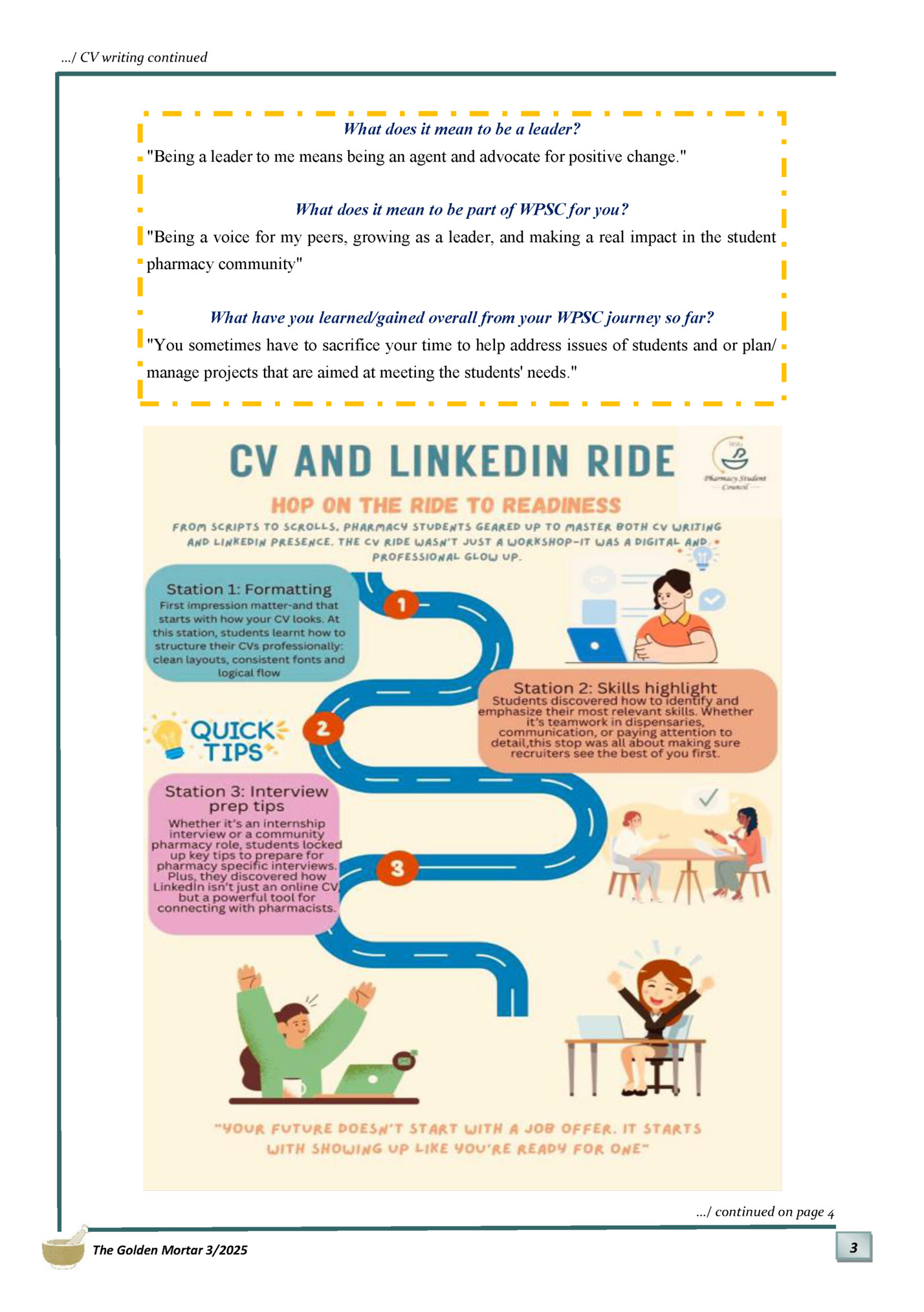 …/ CV writing continued