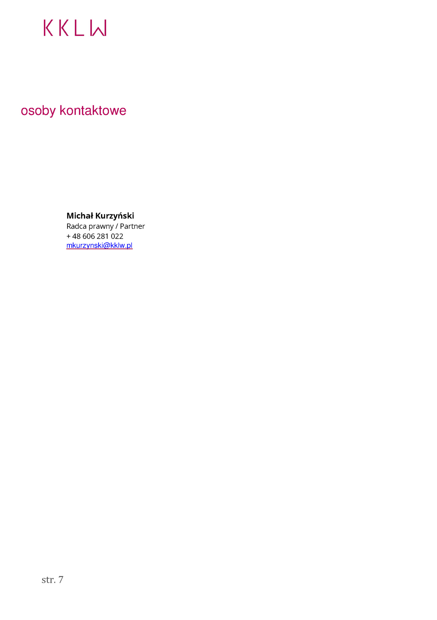 osoby kontaktowe