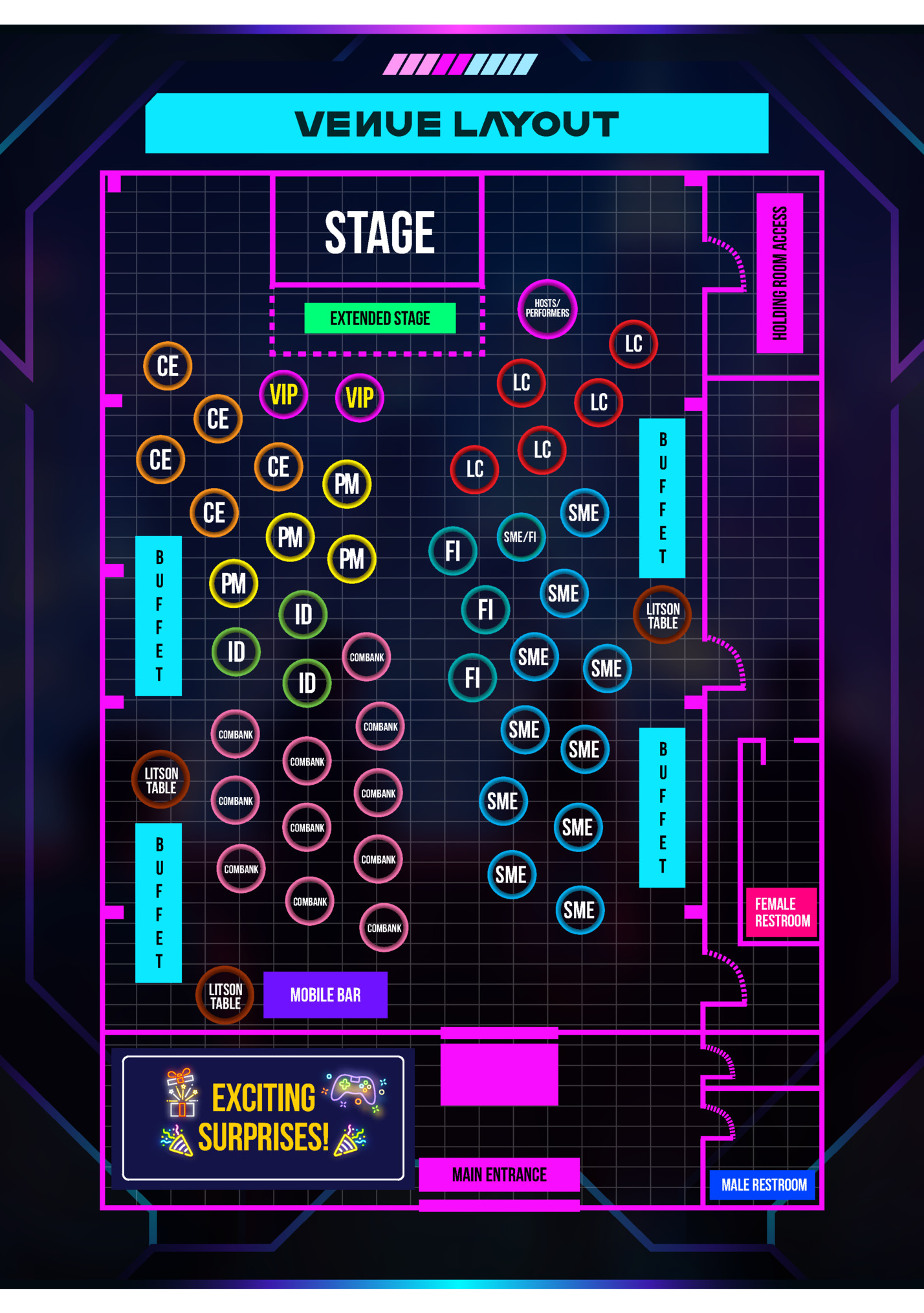 VENUE LAYOUT VENUE LAYOUT