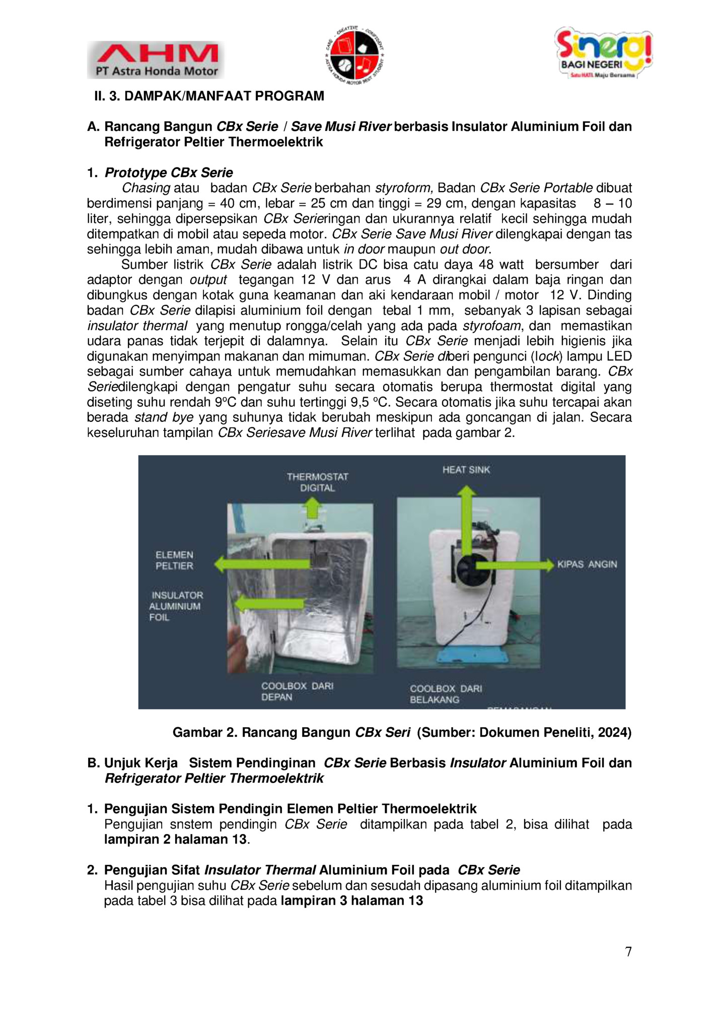 II. 3. DAMPAK/MANFAAT PROGRAM
