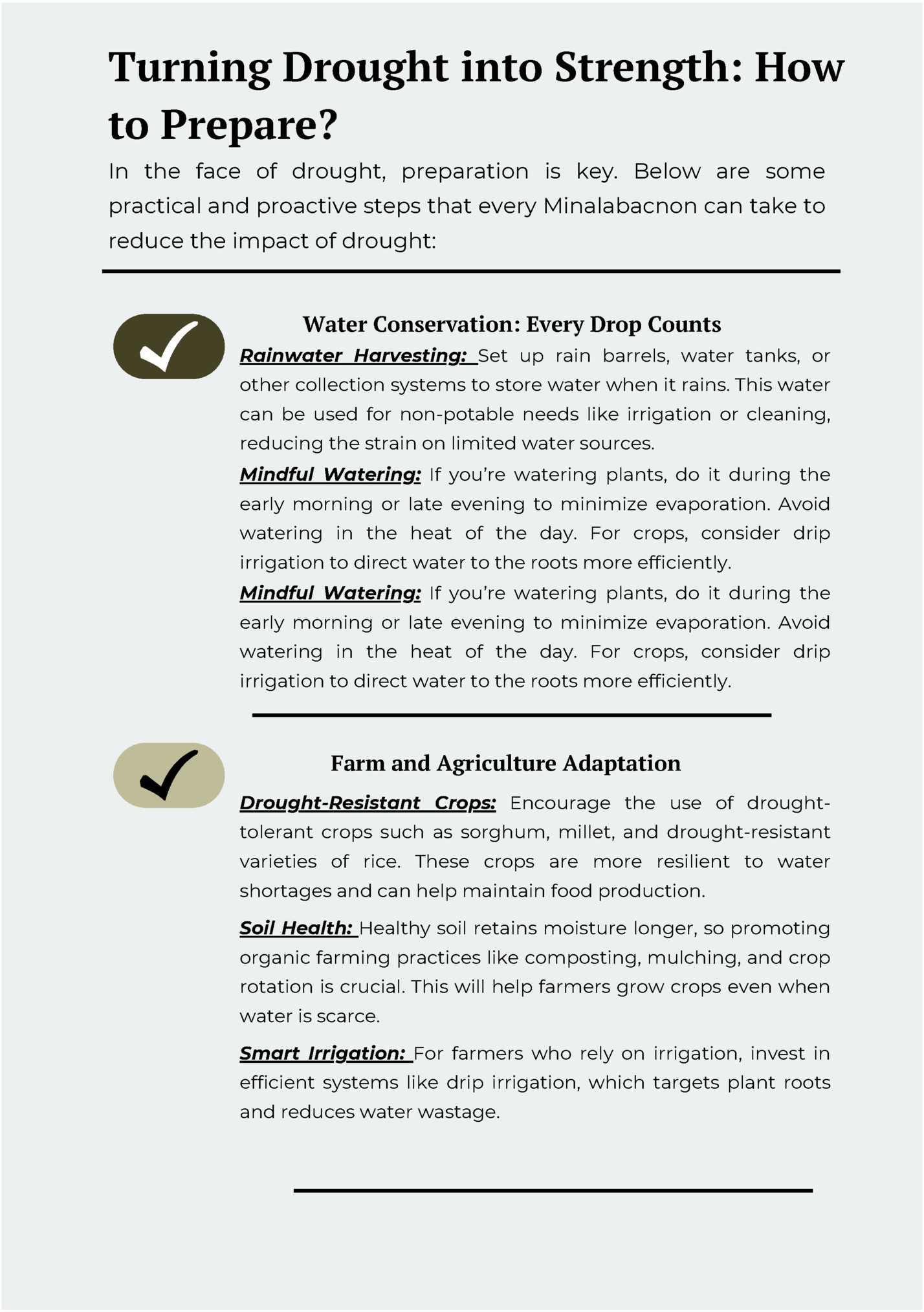 Turning Drought into Strength: How