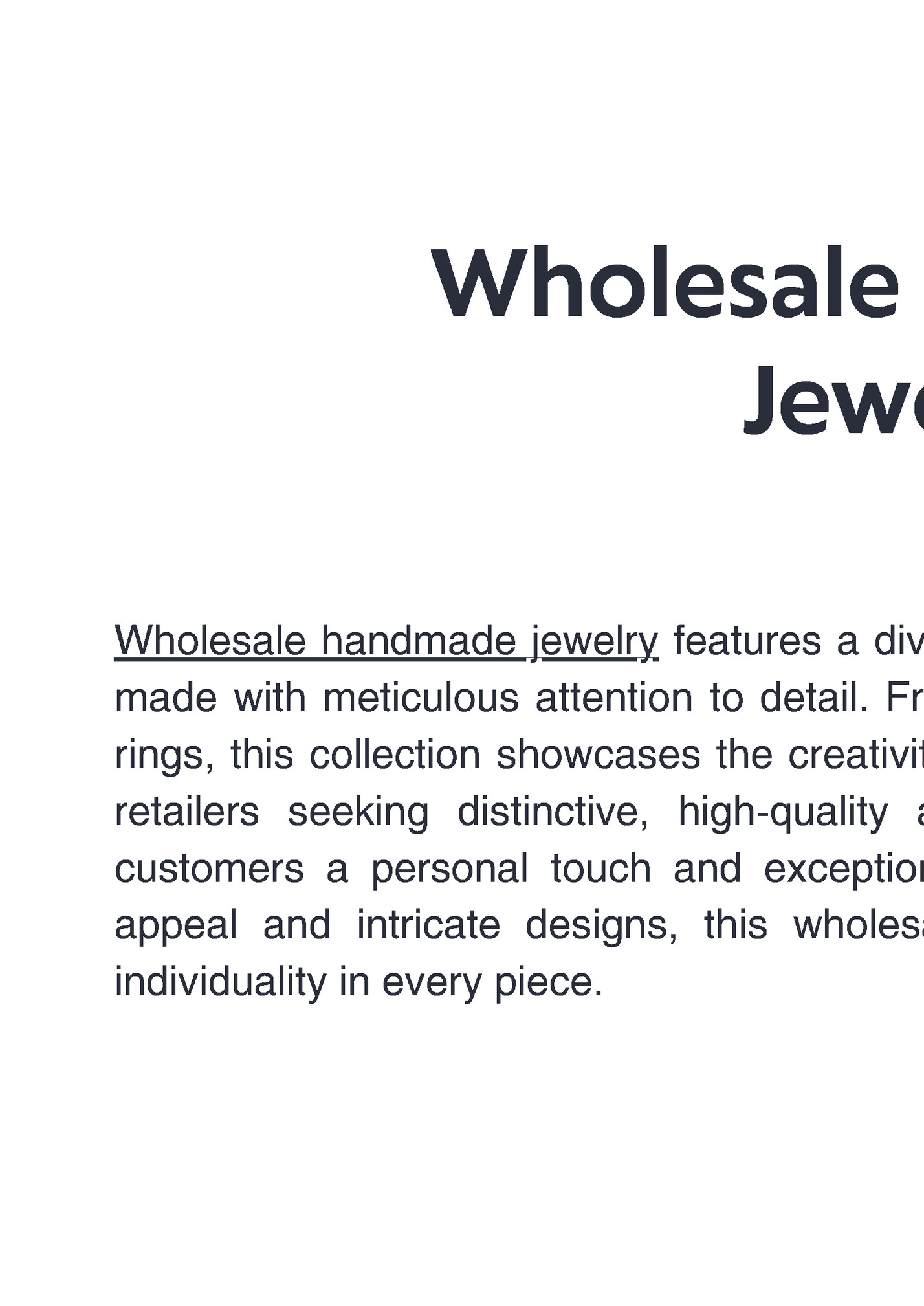 Wholesale Handmade