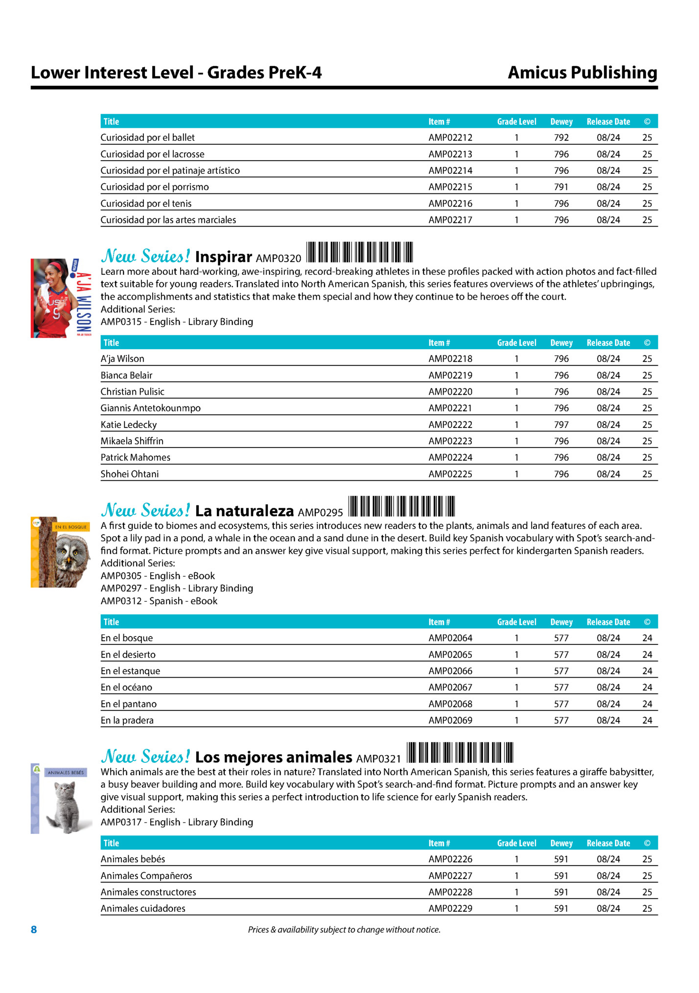 Lower Interest Level - Grades PreK-4